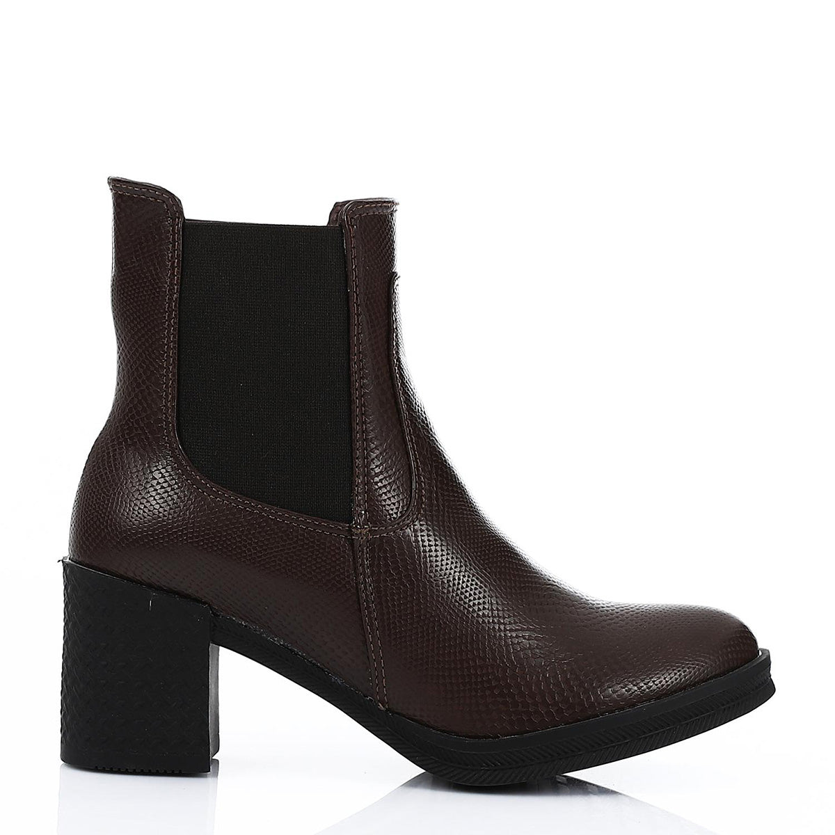 XO - Leather Ankle Boot -   Brown