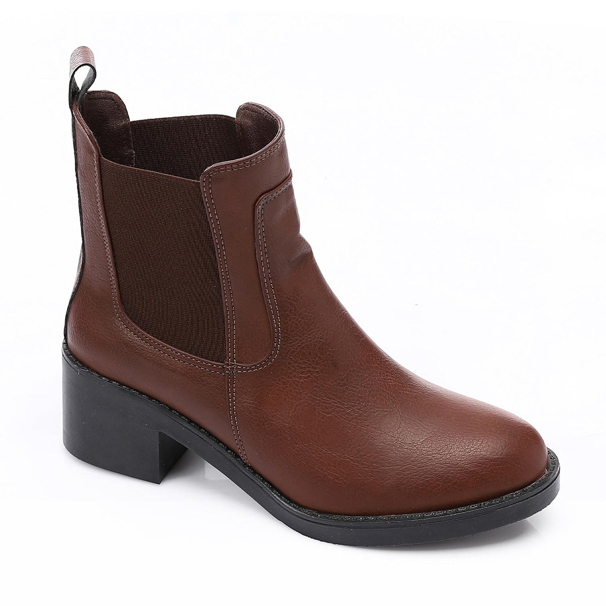 XO - Leather Ankle Boot - Brown 5CM