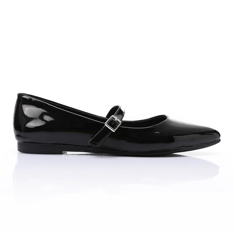 XO - حذاء مسطح أنيق كلاسيكي بمقدمة مدببة بلون سادة للنساء 1462