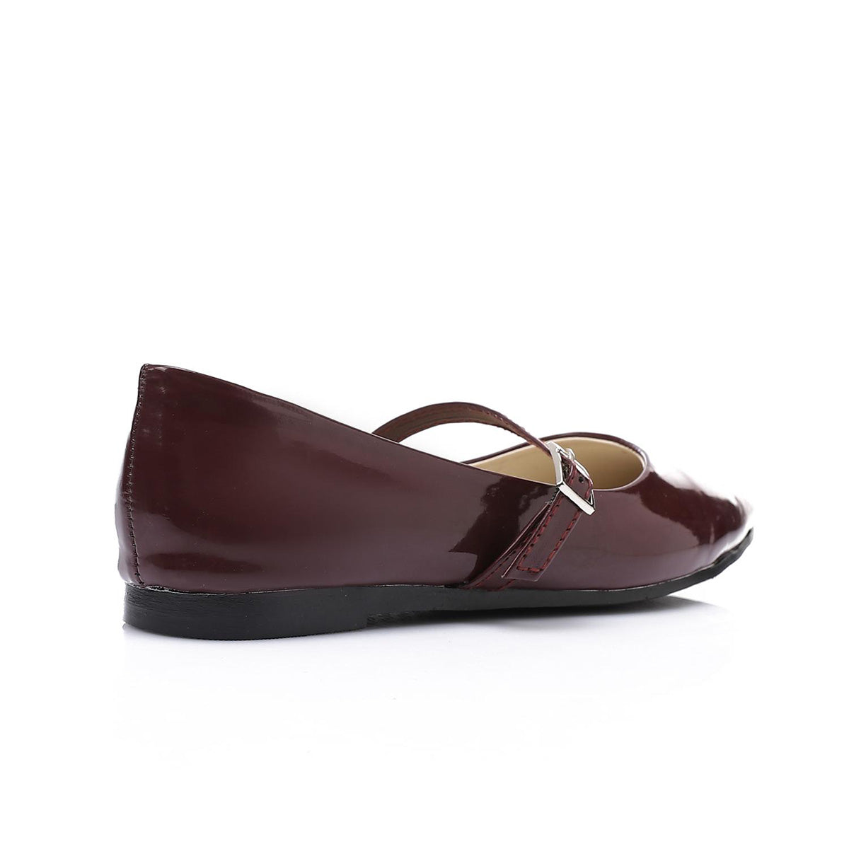 XO - حذاء مسطح أنيق كلاسيكي بمقدمة مدببة بلون سادة للنساء 1462