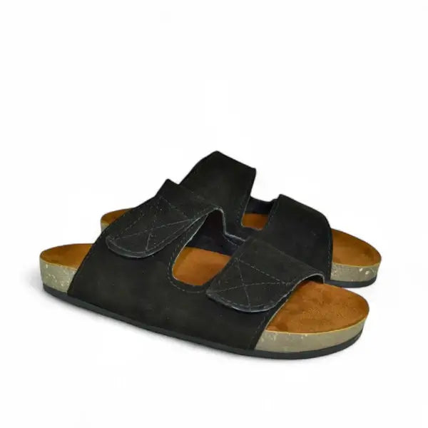 Leazus - Leather SnapGo Sandal - Black