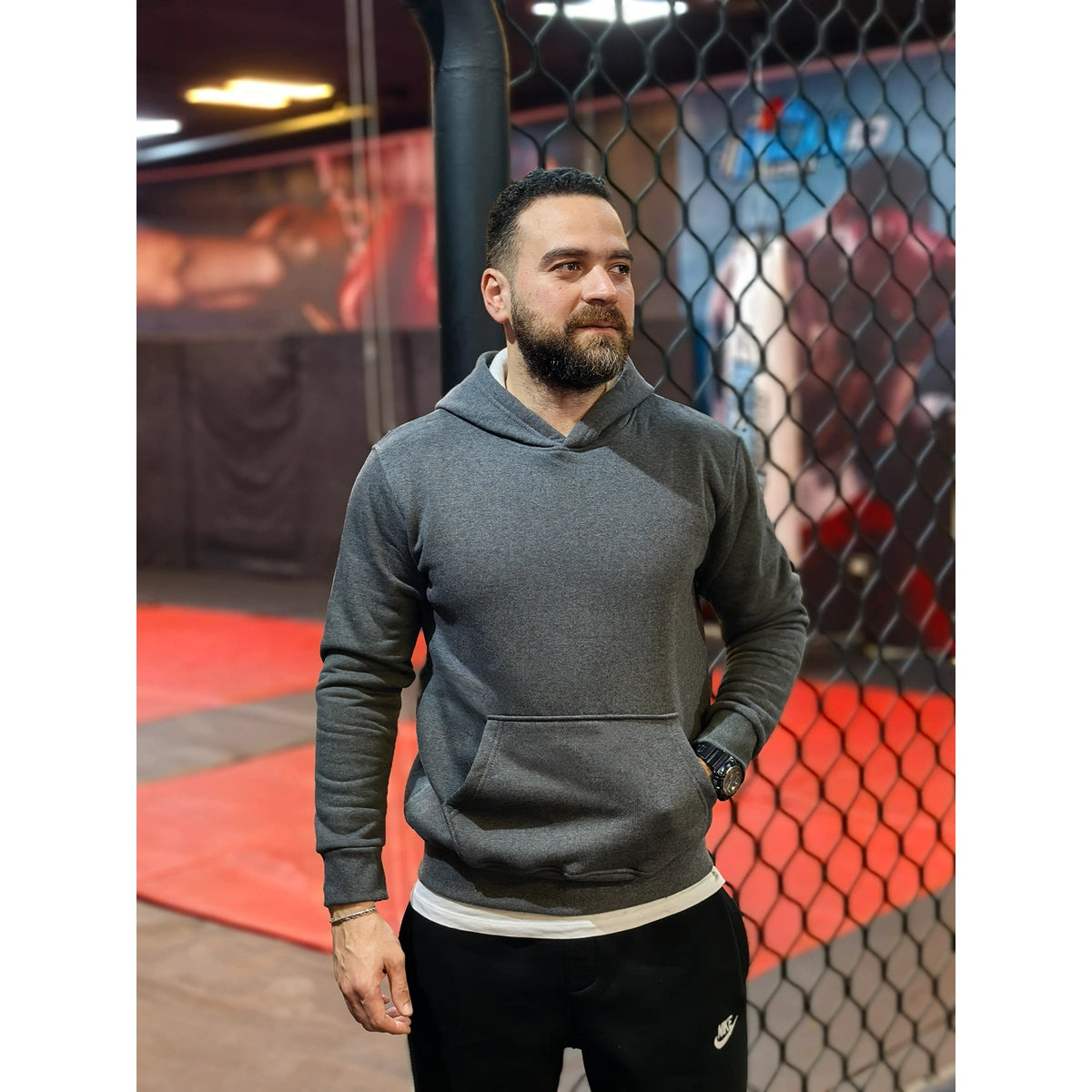 Taurwear - milton cotton sweatshirt paded with hoodie for men