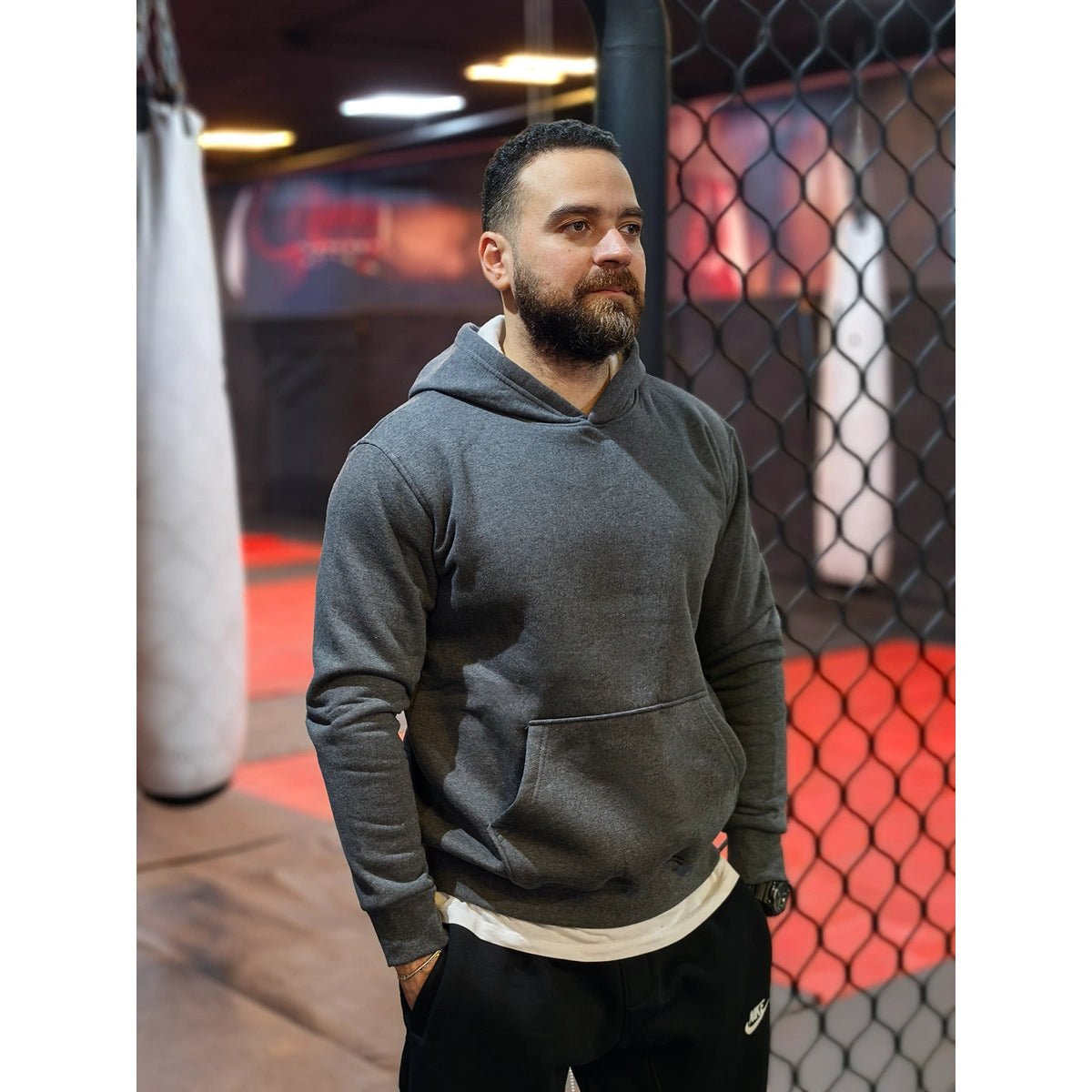 Taurwear - milton cotton sweatshirt paded with hoodie for men