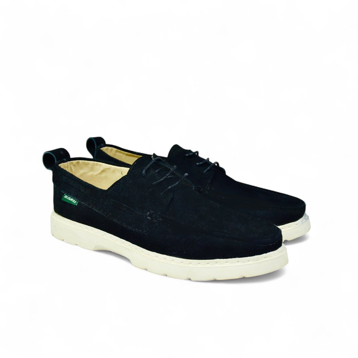Leazus - Leather Boat Shoes - S-Black