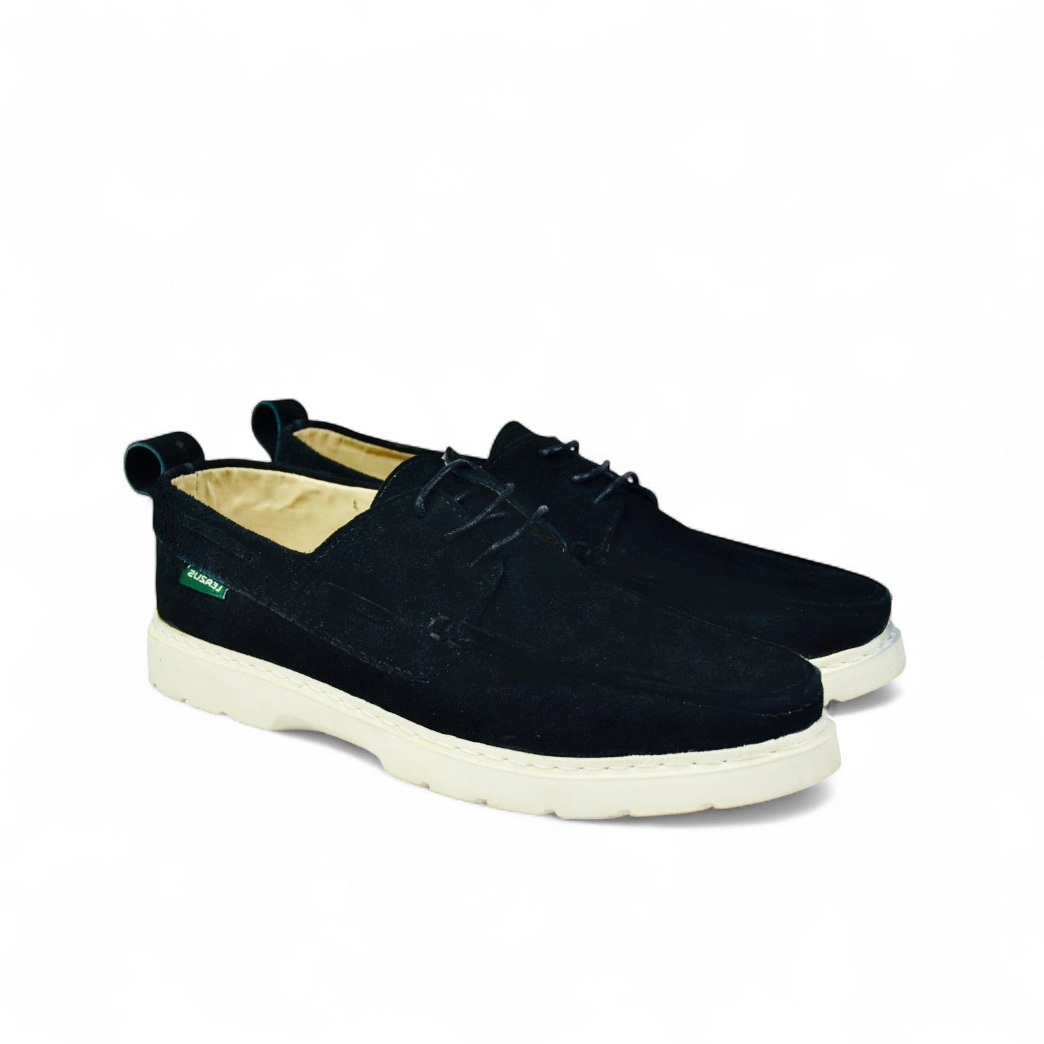 Leazus - Leather Boat Shoes - S-Black