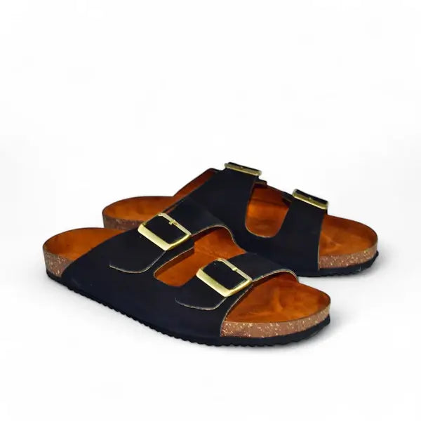 Leazus - Leather SnapDue Sandal - Black