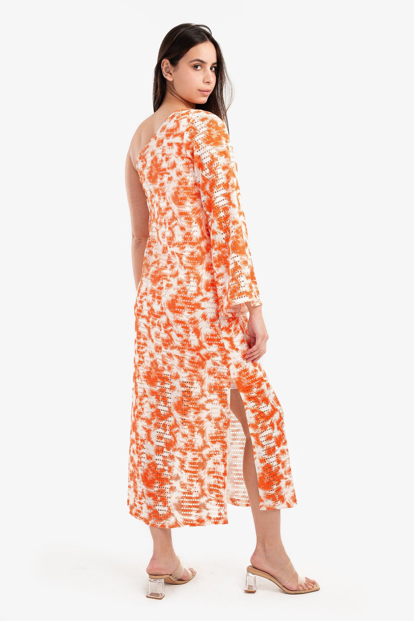 كلو - فستان شبكي بكم واحد للنساء