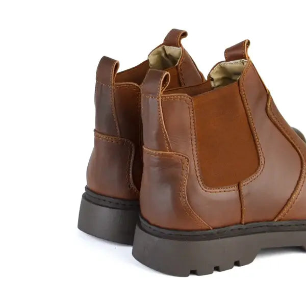 Leazus - Leather Chunky Boot - 4001 HAVAN