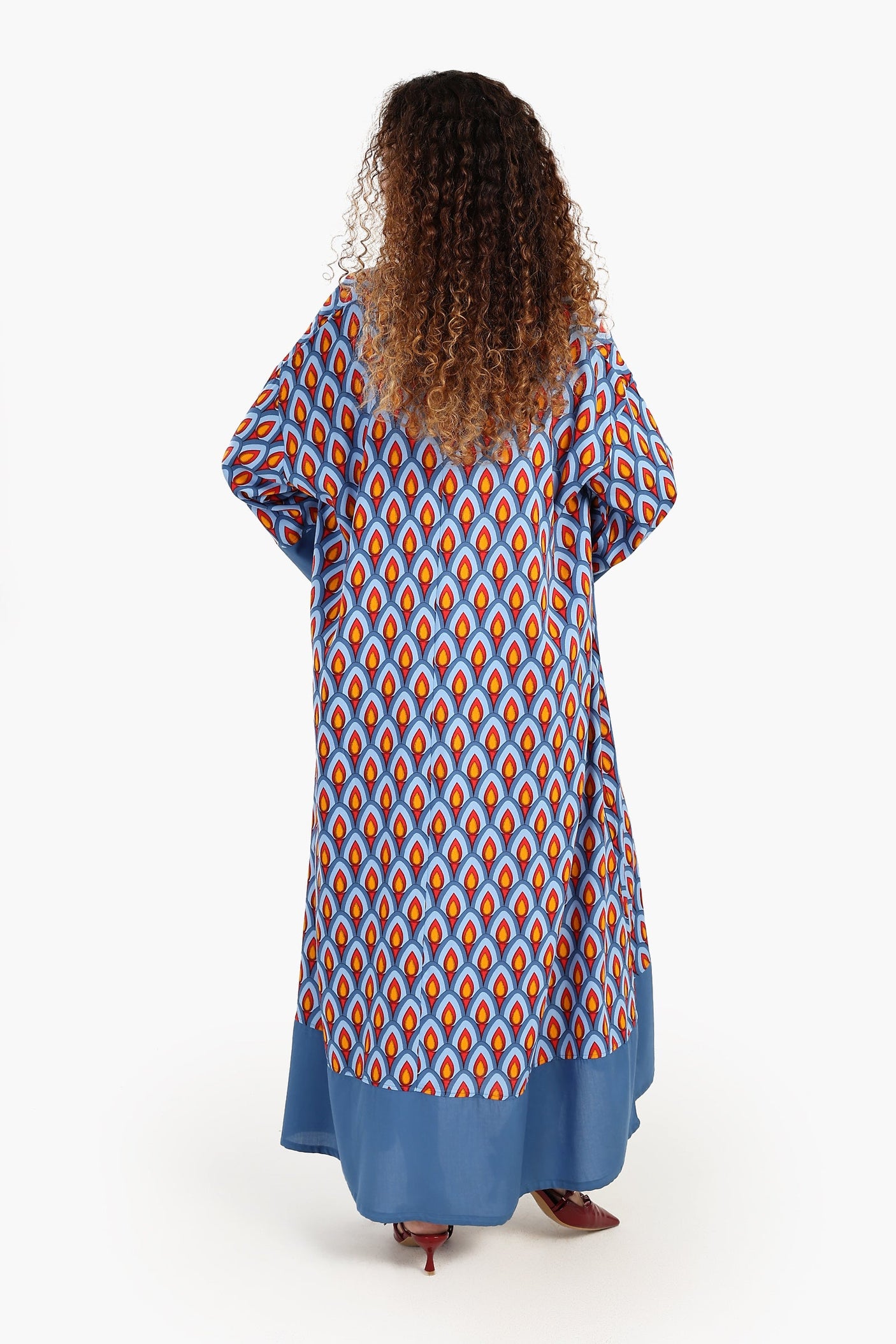 كارينا - فستان كبير الحجم مطبوع بالكامل