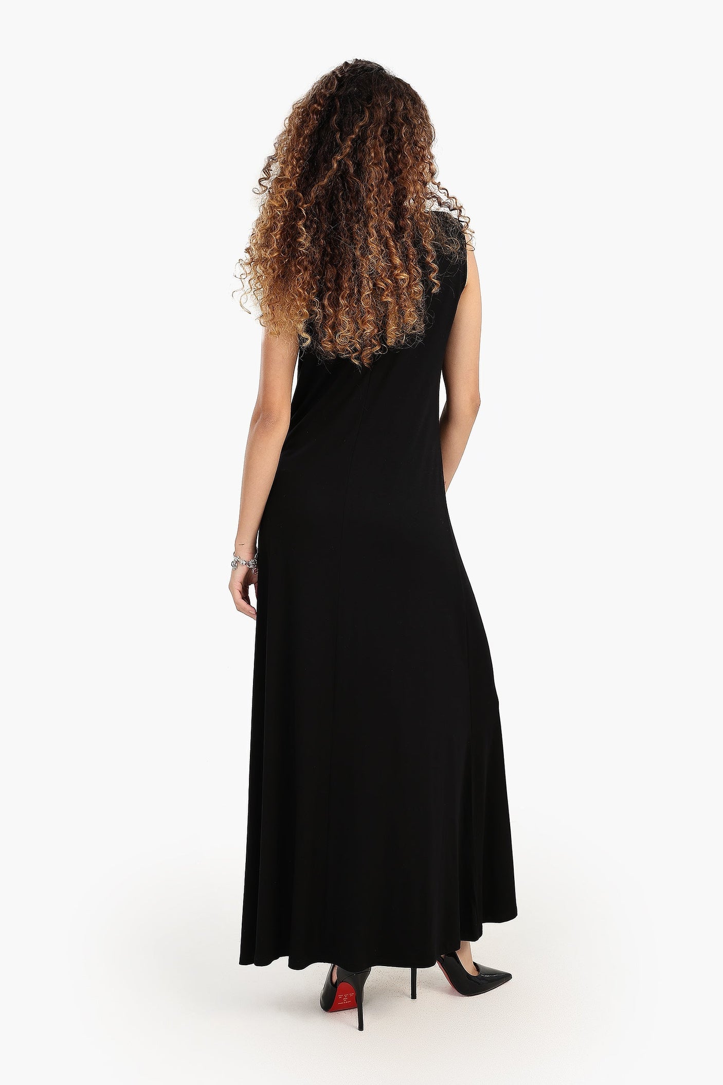 Carina - Viscose Solid Pattern Dress