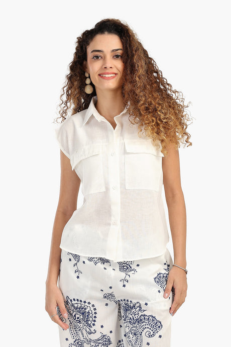 Carina - Classic Cotton Blend Shirt