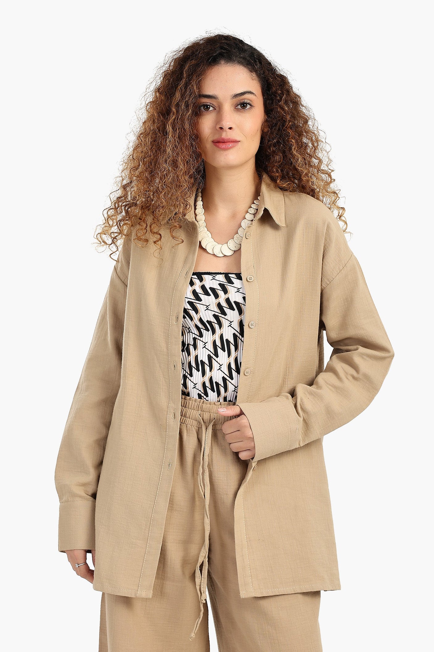 Carina - Button-Up Lounge Shirt