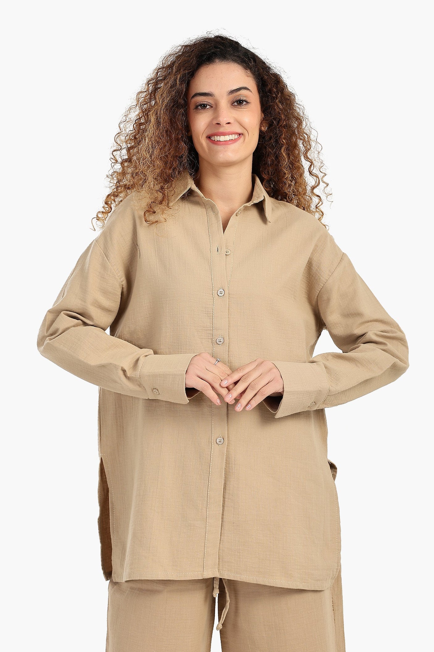 Carina - Button-Up Lounge Shirt