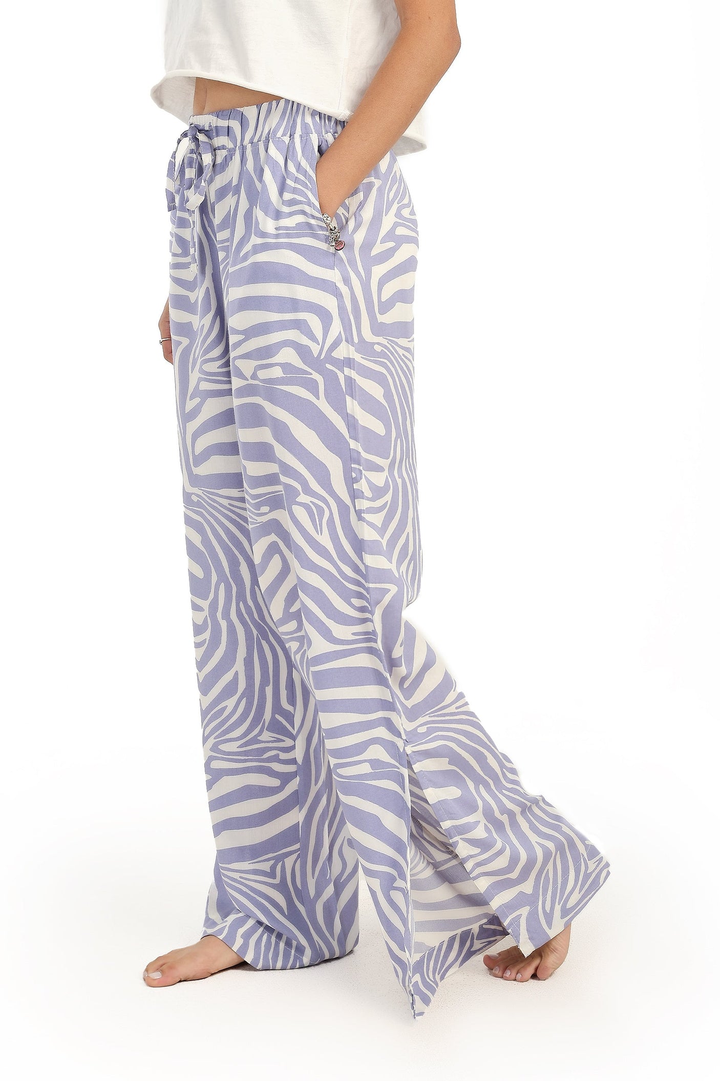 كارينا - بنطلون بيجاما مع جيوب جانبية