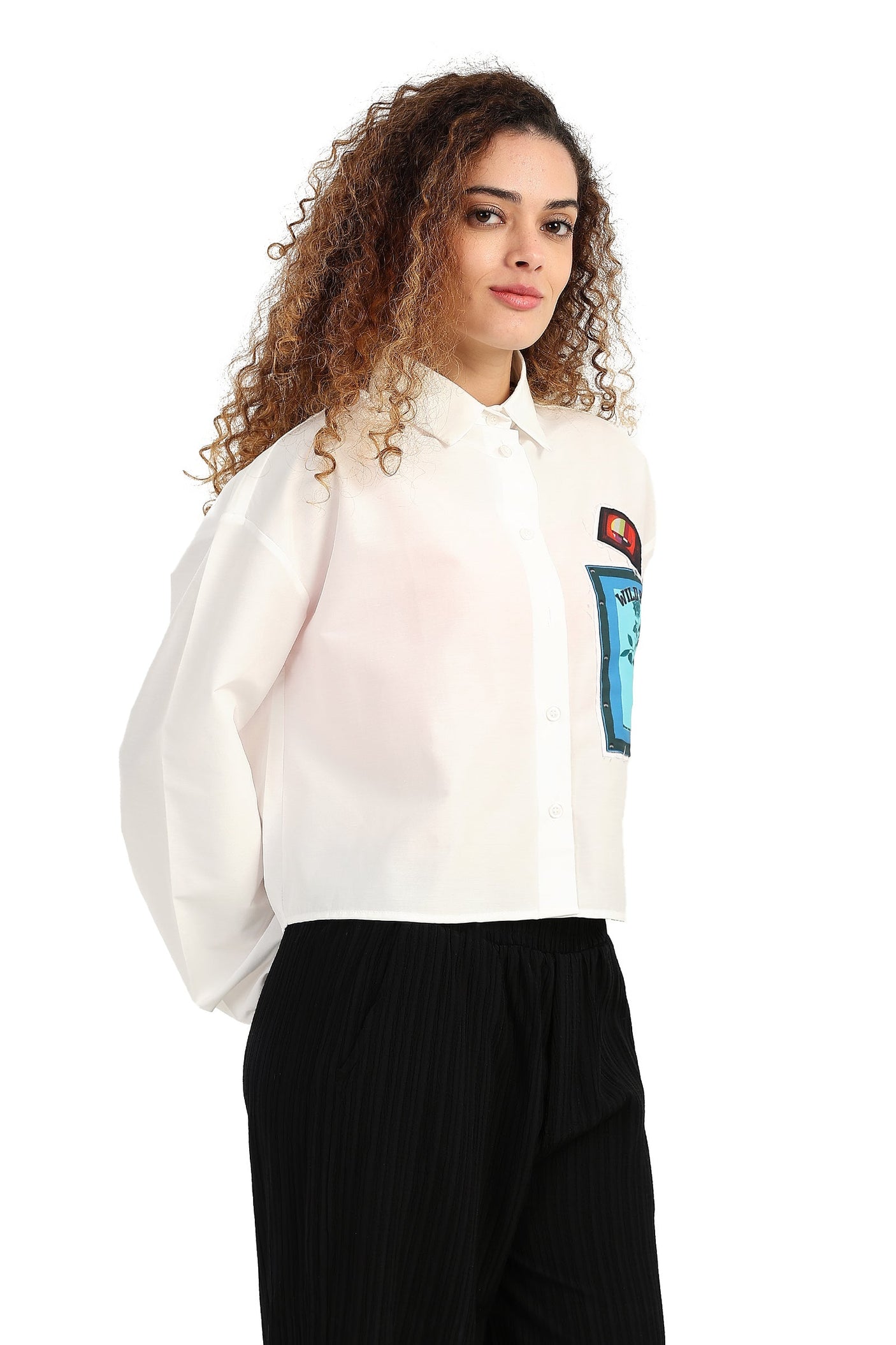 كارينا - قميص من مزيج القطن المطبوع