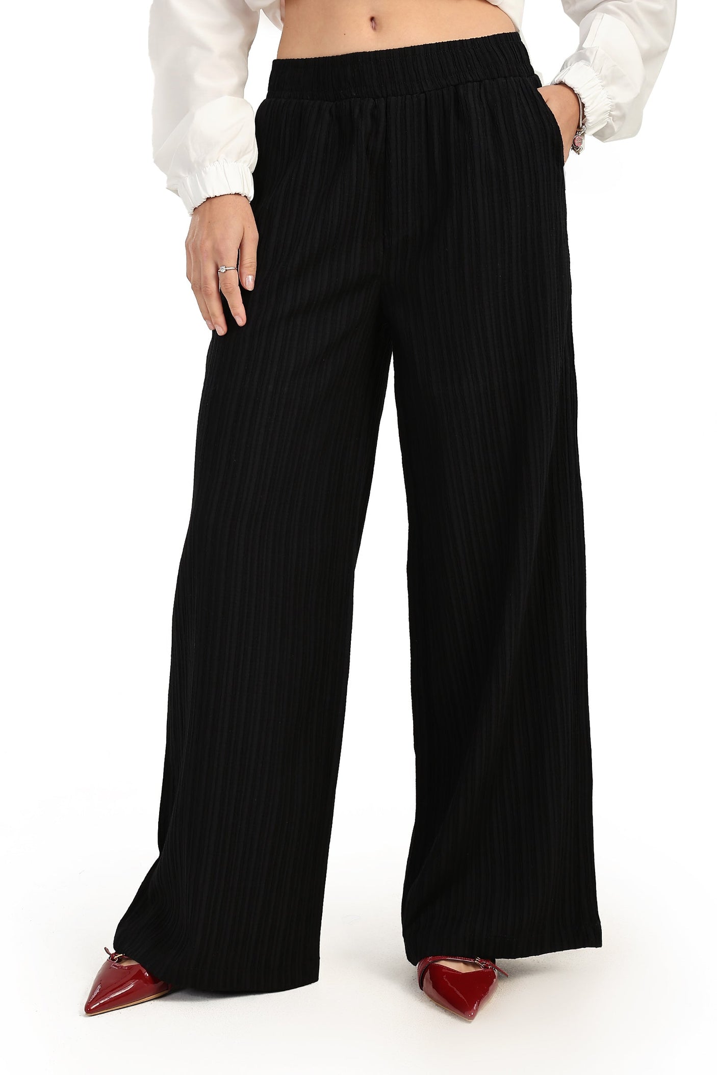 كارينا - بنطال مريح بنمط ذاتي