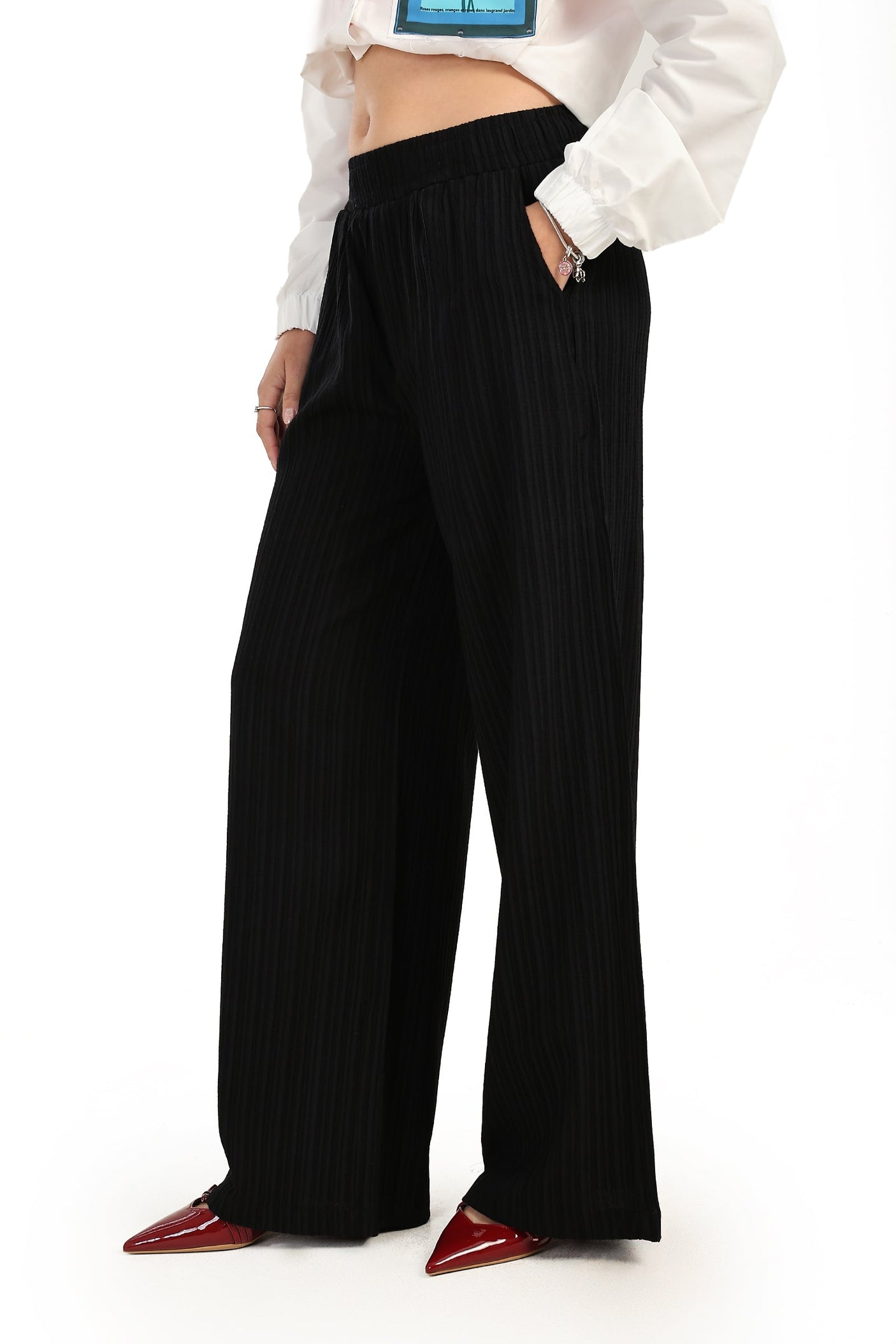 كارينا - بنطال مريح بنمط ذاتي