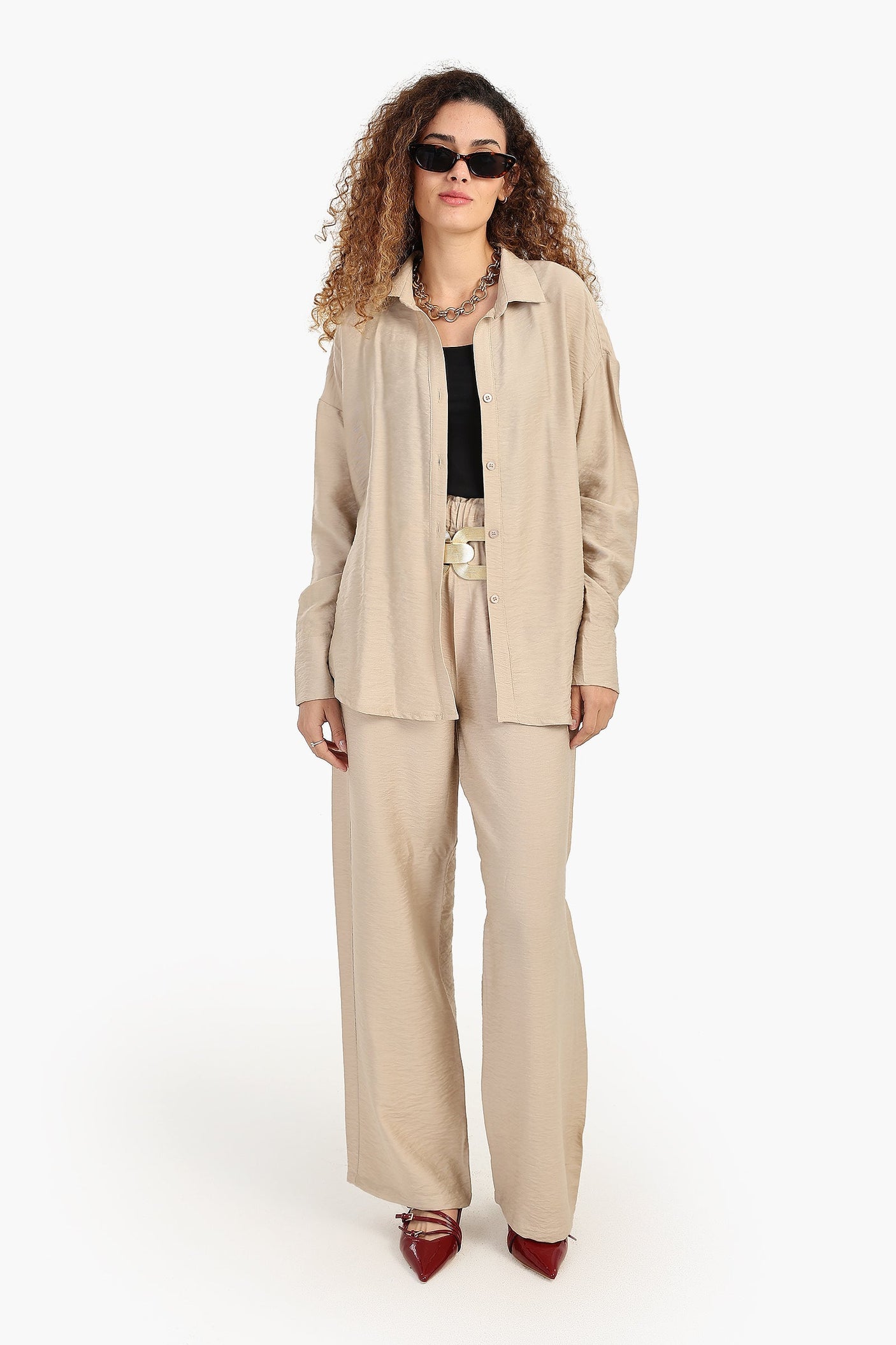 كارينا - قميص استرخاء بكتف منسدل