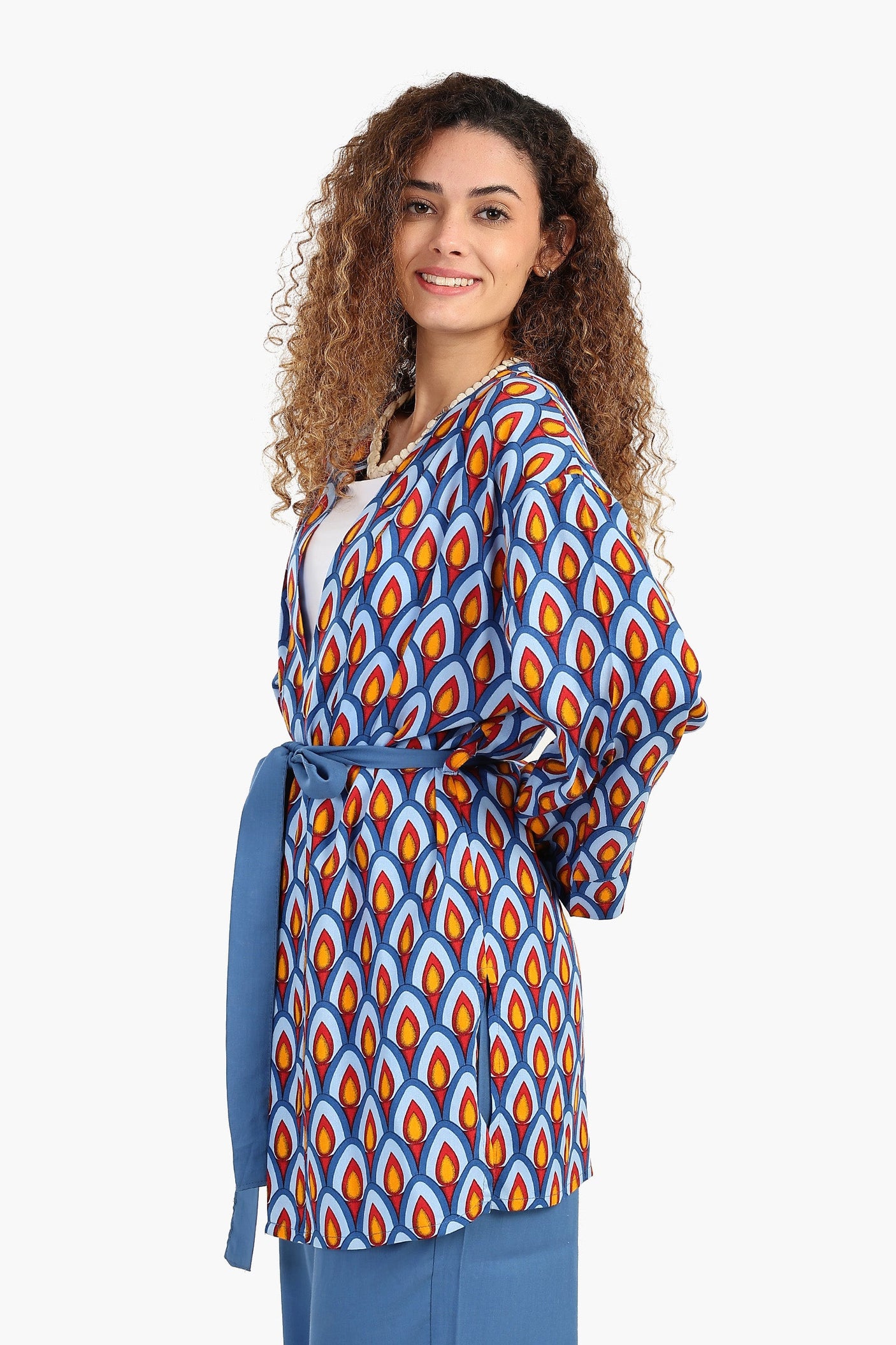 كارينا - كيمونو بنمط الطاووس