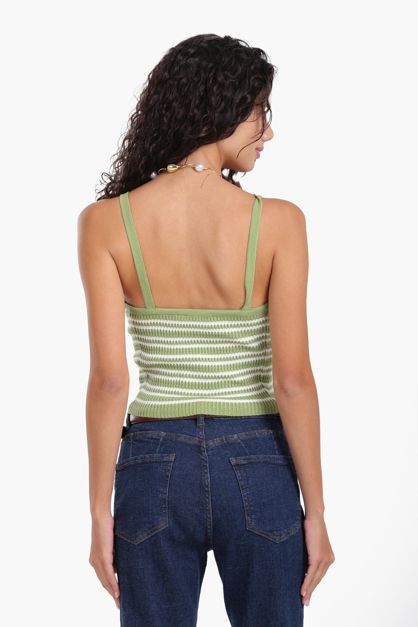 كارينا - بلوزة مخططة بقصّة ضيقة