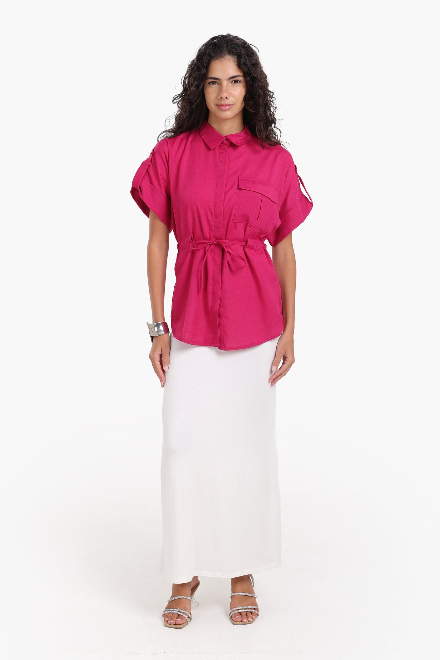 كارينا - قميص استرخاء مع خصر برباط