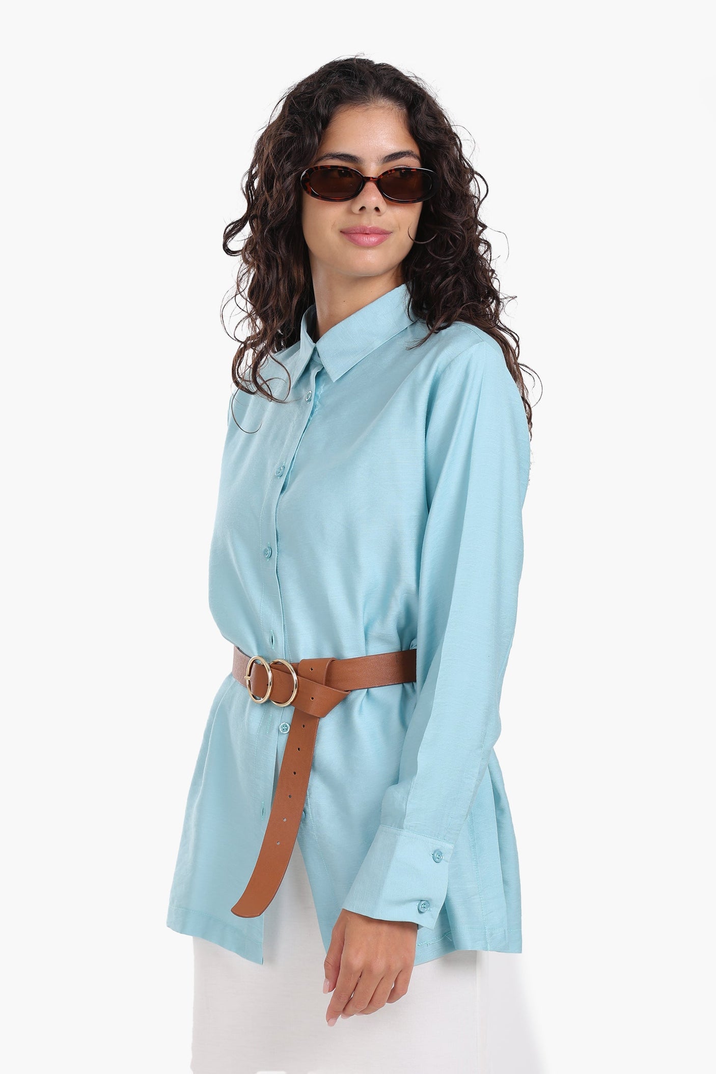 Carina - Voile Button Closure Shirt