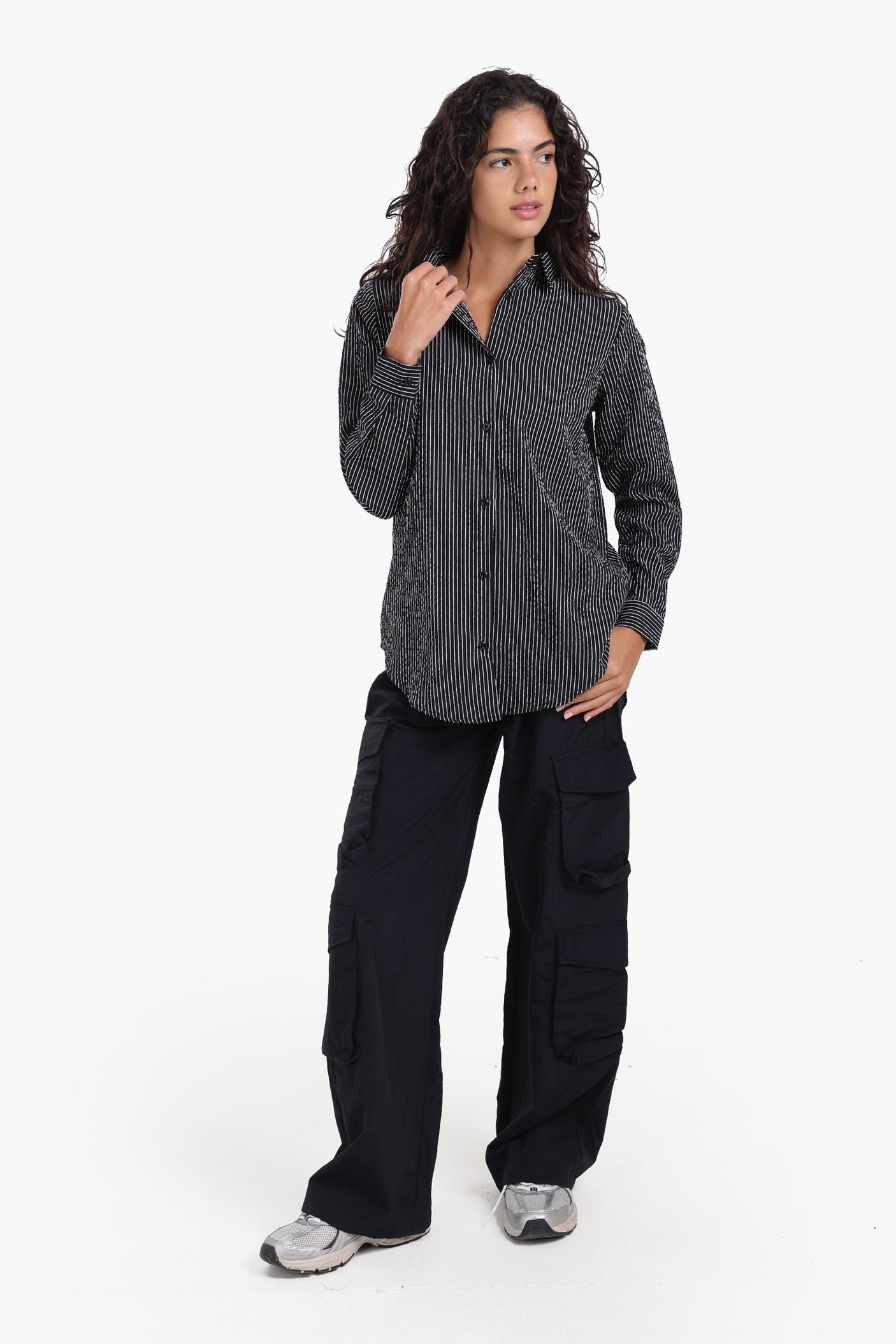 كارينا - بنطلون كارغو عالي الخصر