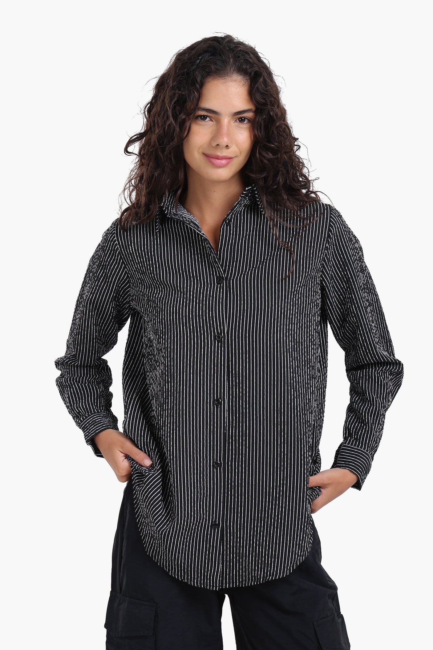 كارينا - قميص مخطط بأكمام طويلة