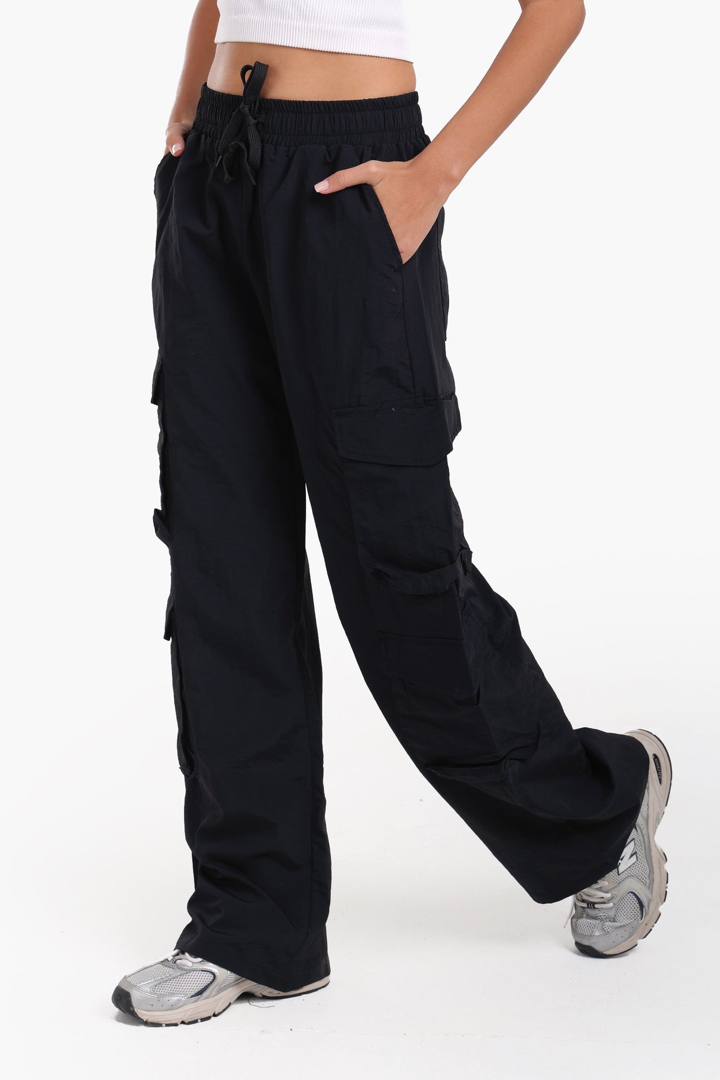 كارينا - بنطلون كارغو عالي الخصر