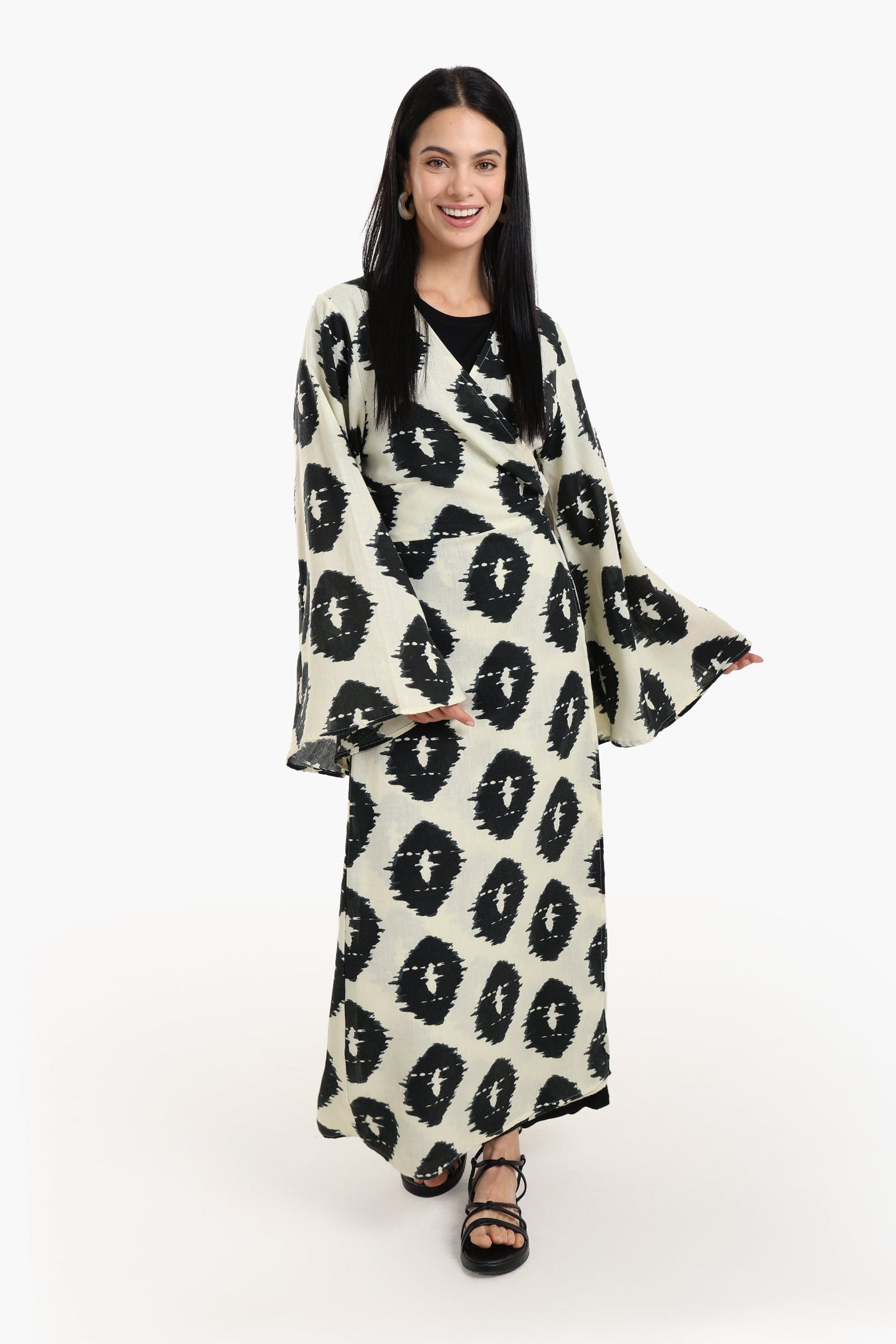 Clue - Wrap Up Printed Maxi Dress