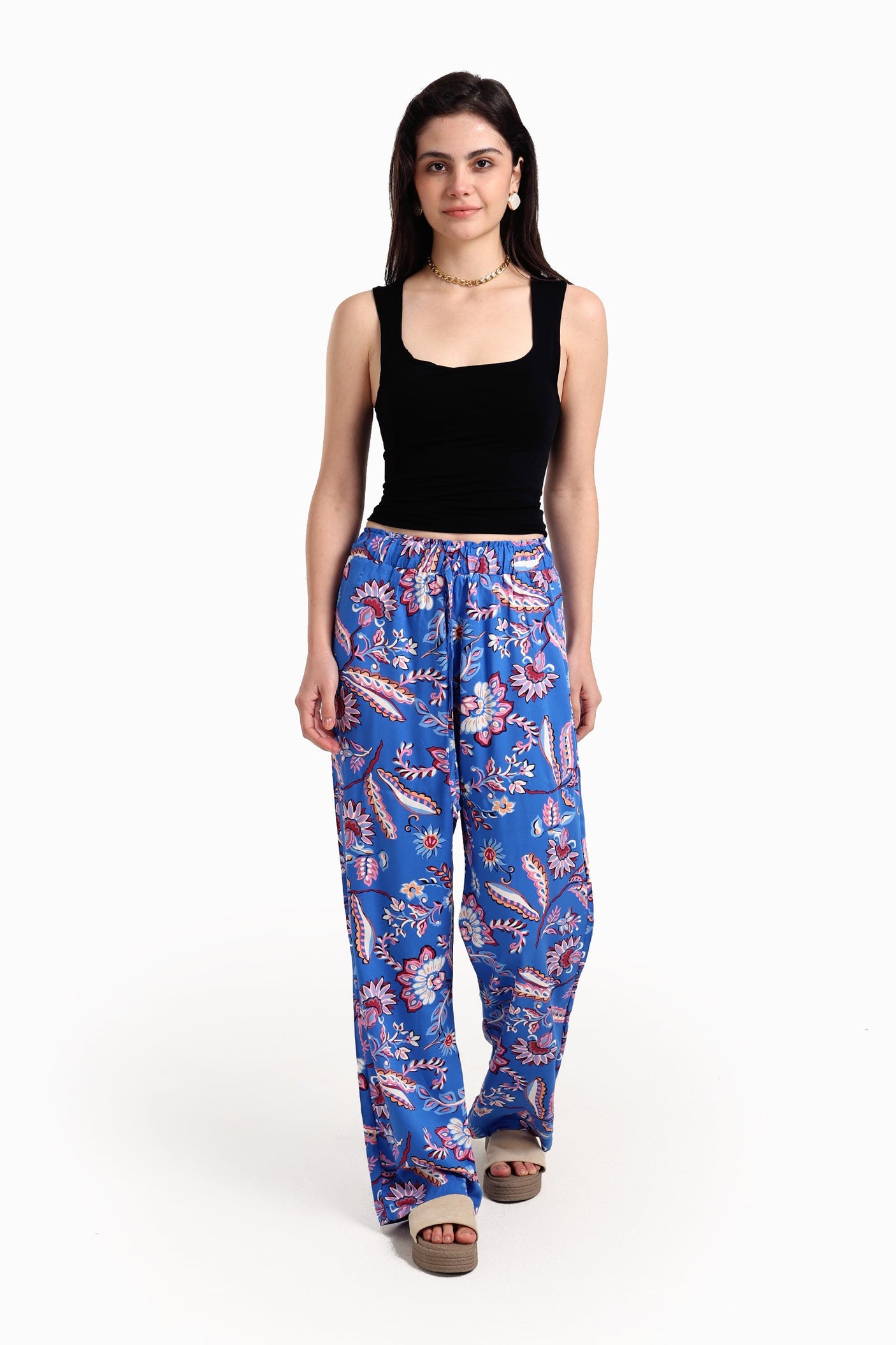 كارينا - بنطال مطبوع سهل الارتداء