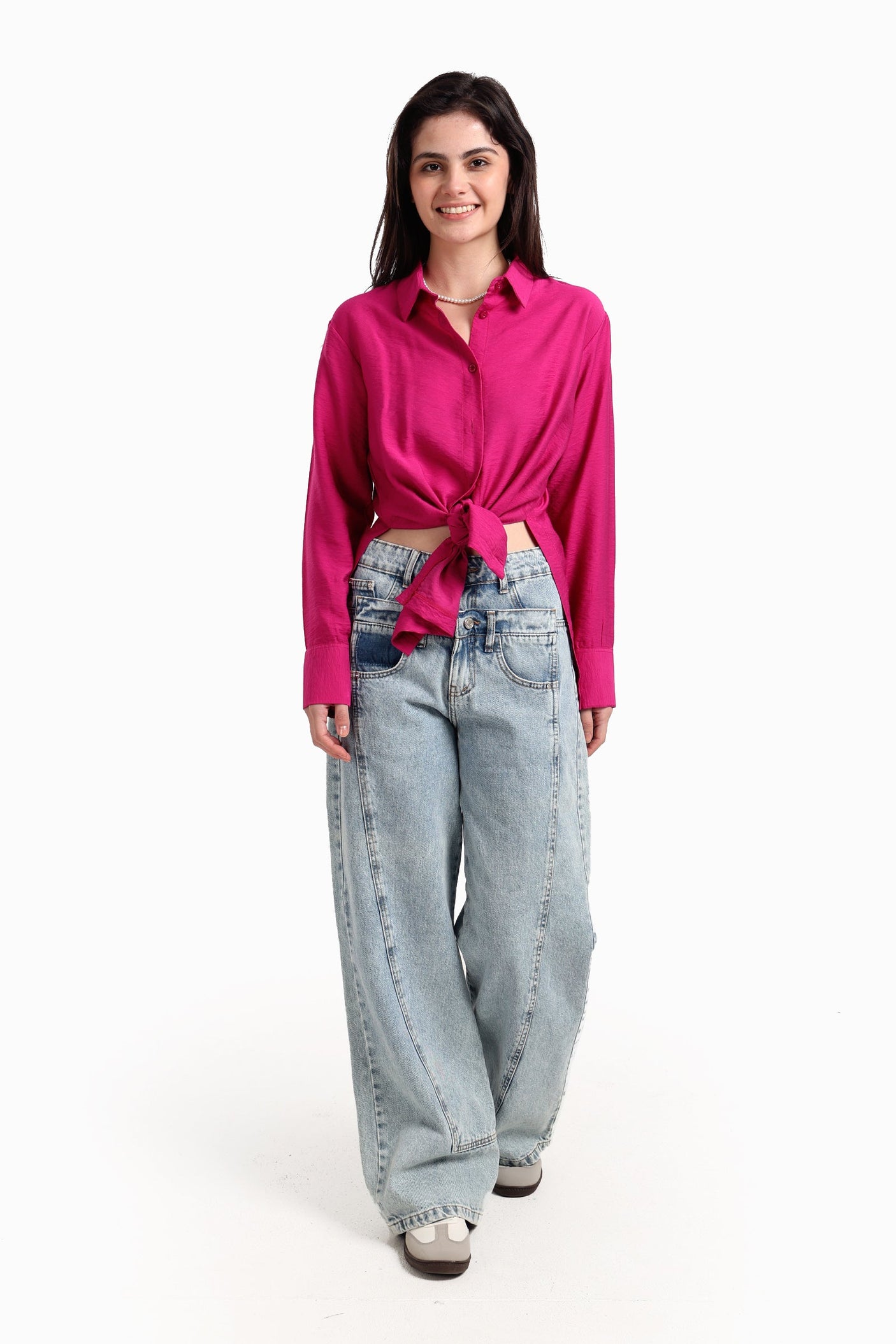 Carina - Voile Button Closure Shirt