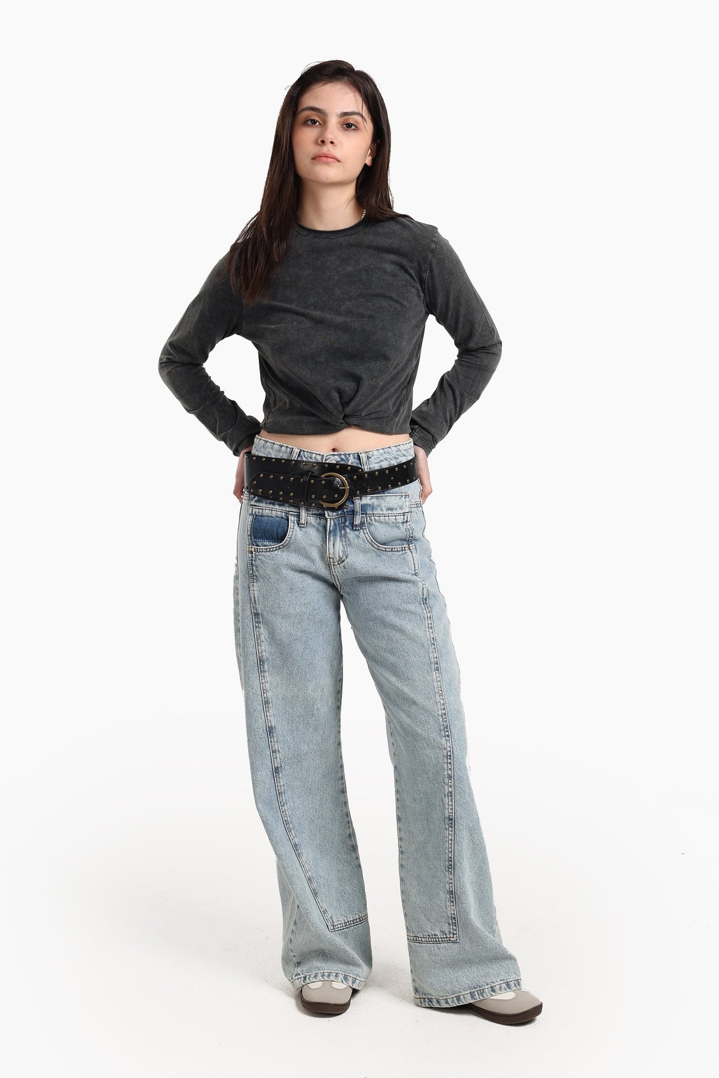 كارينا - بلوزة أساسية بأكمام طويلة