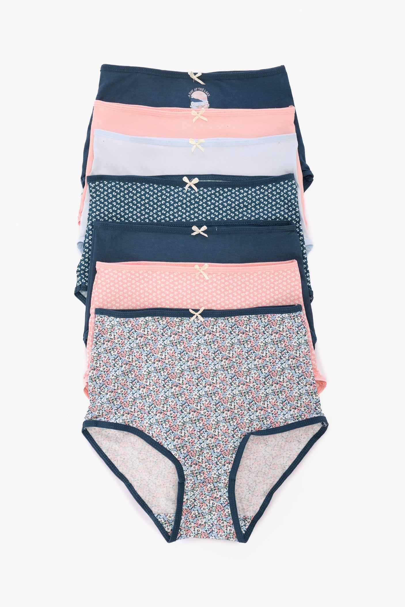 كارينا - عبوة من 7 سراويل داخلية كاملة ملونة