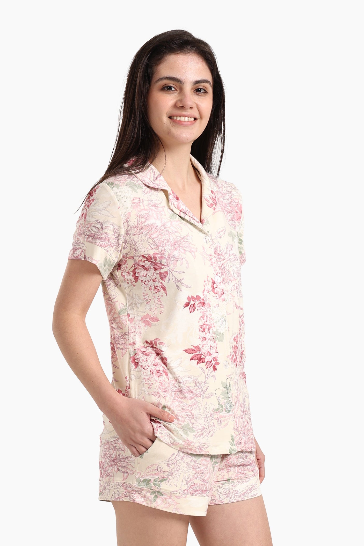 كارينا - طقم بيجامة مطبوع أنيق