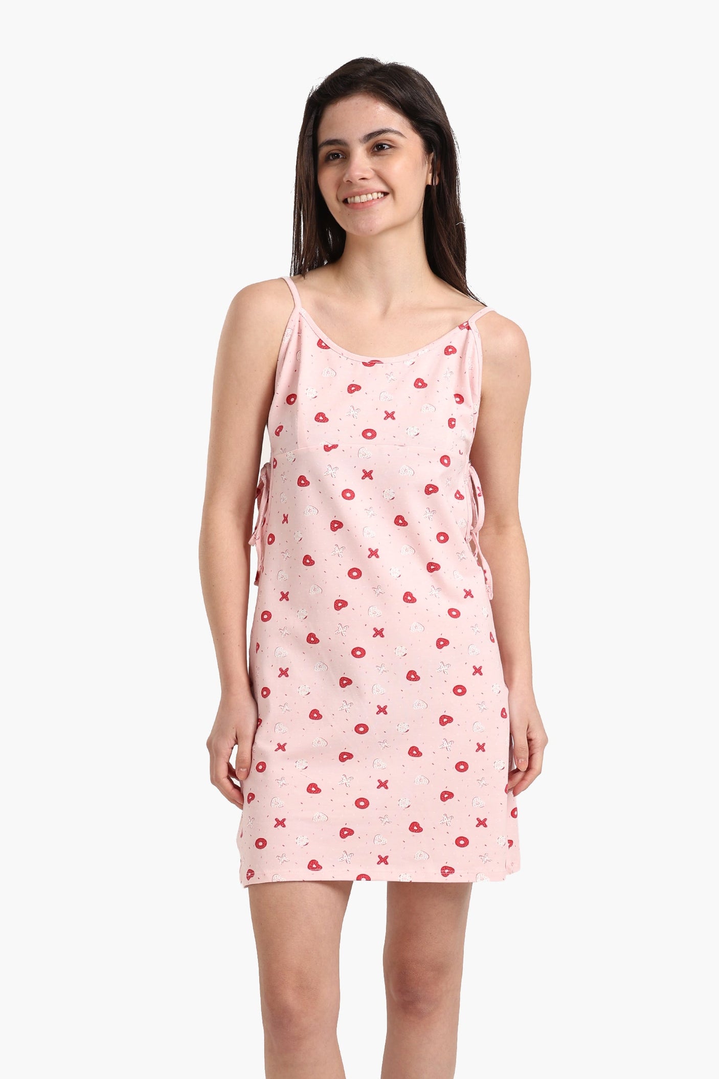 كارينا - قميص نوم قطني مطبوع جذاب