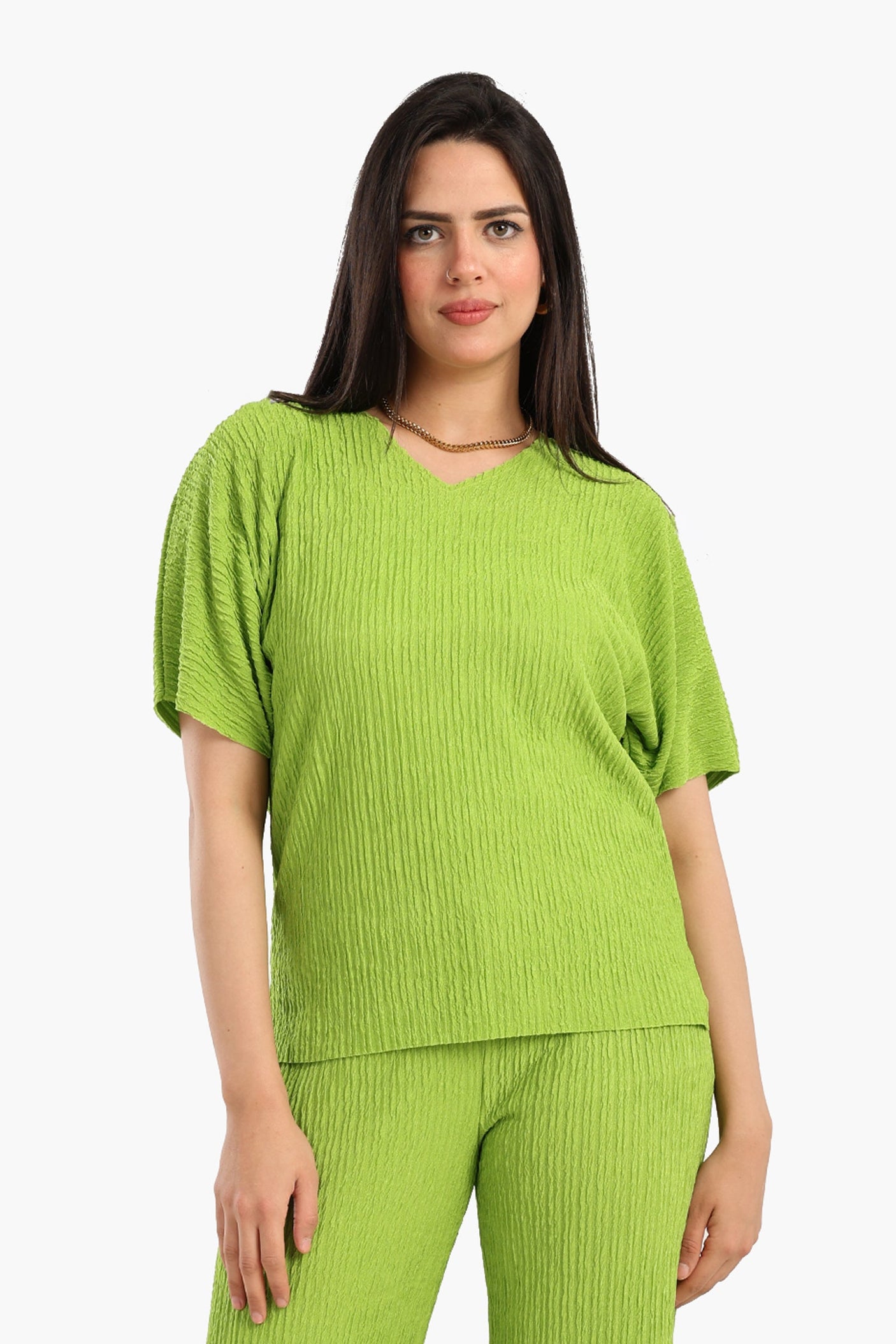 كارينا - بلوزة صالة مضلعة