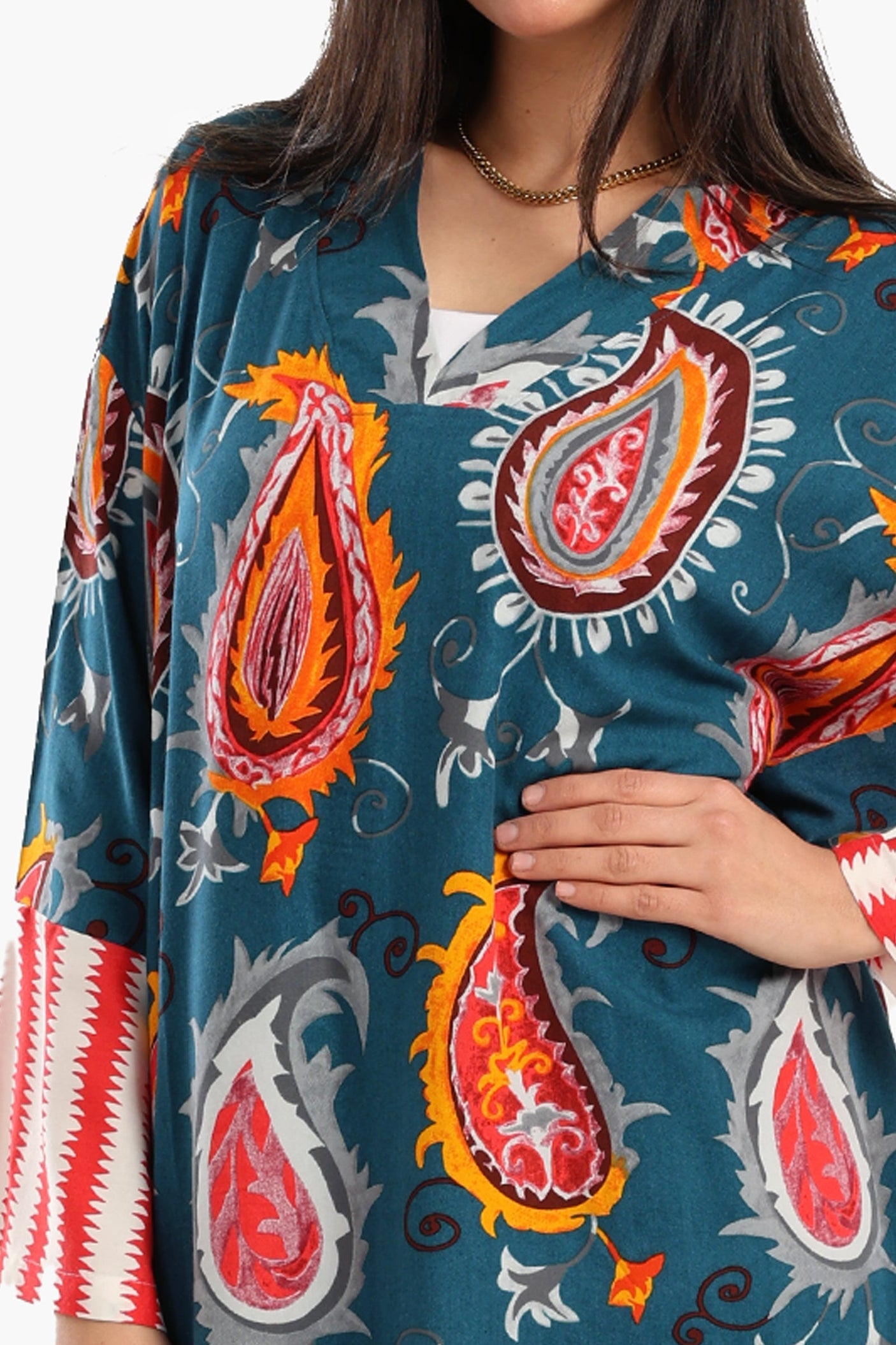 كارينا - عباية فسكوز ملونة