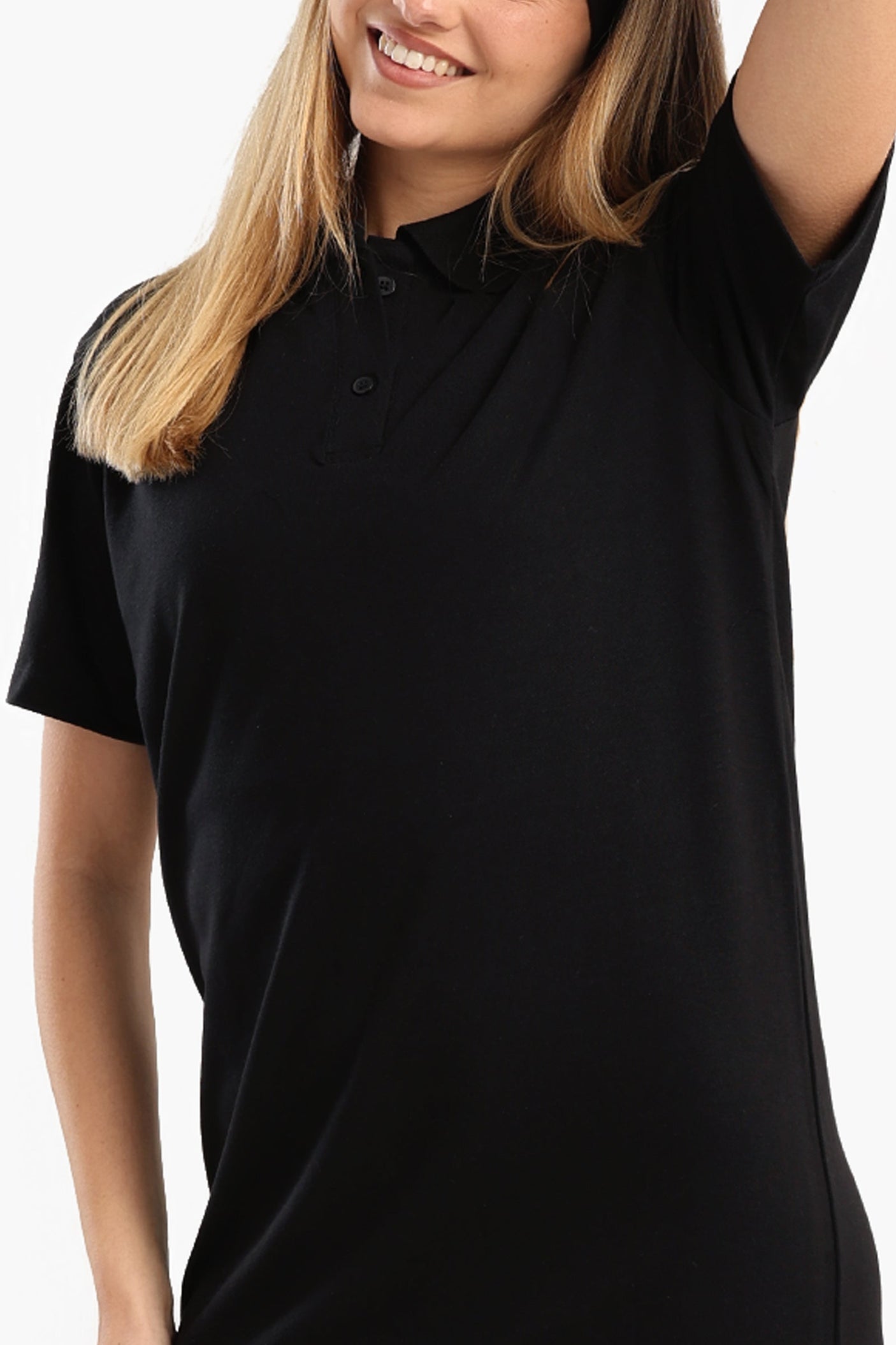 كارينا - فستان قصير من القطن بياقة