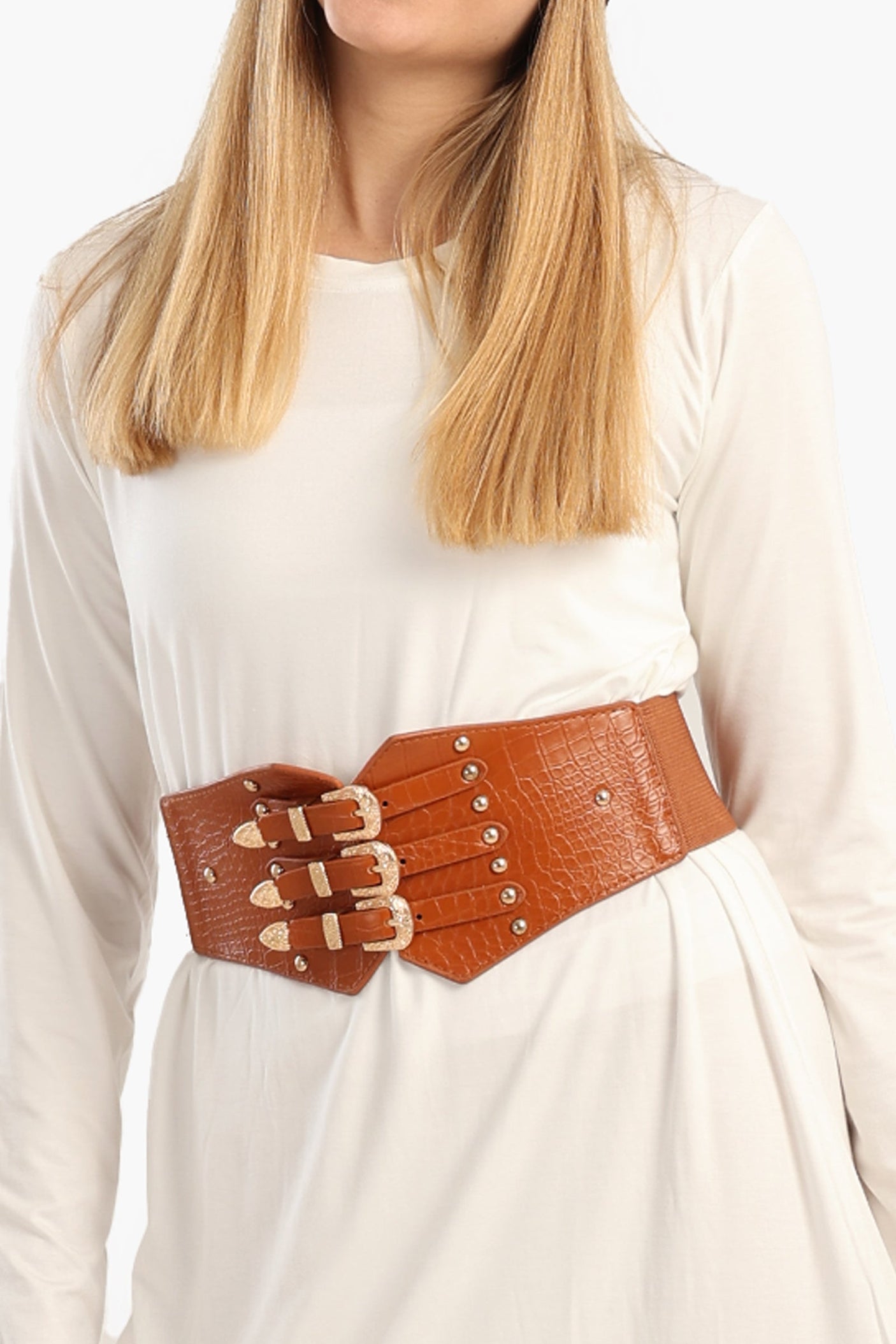 Carina - Viscose Round Neck Dress