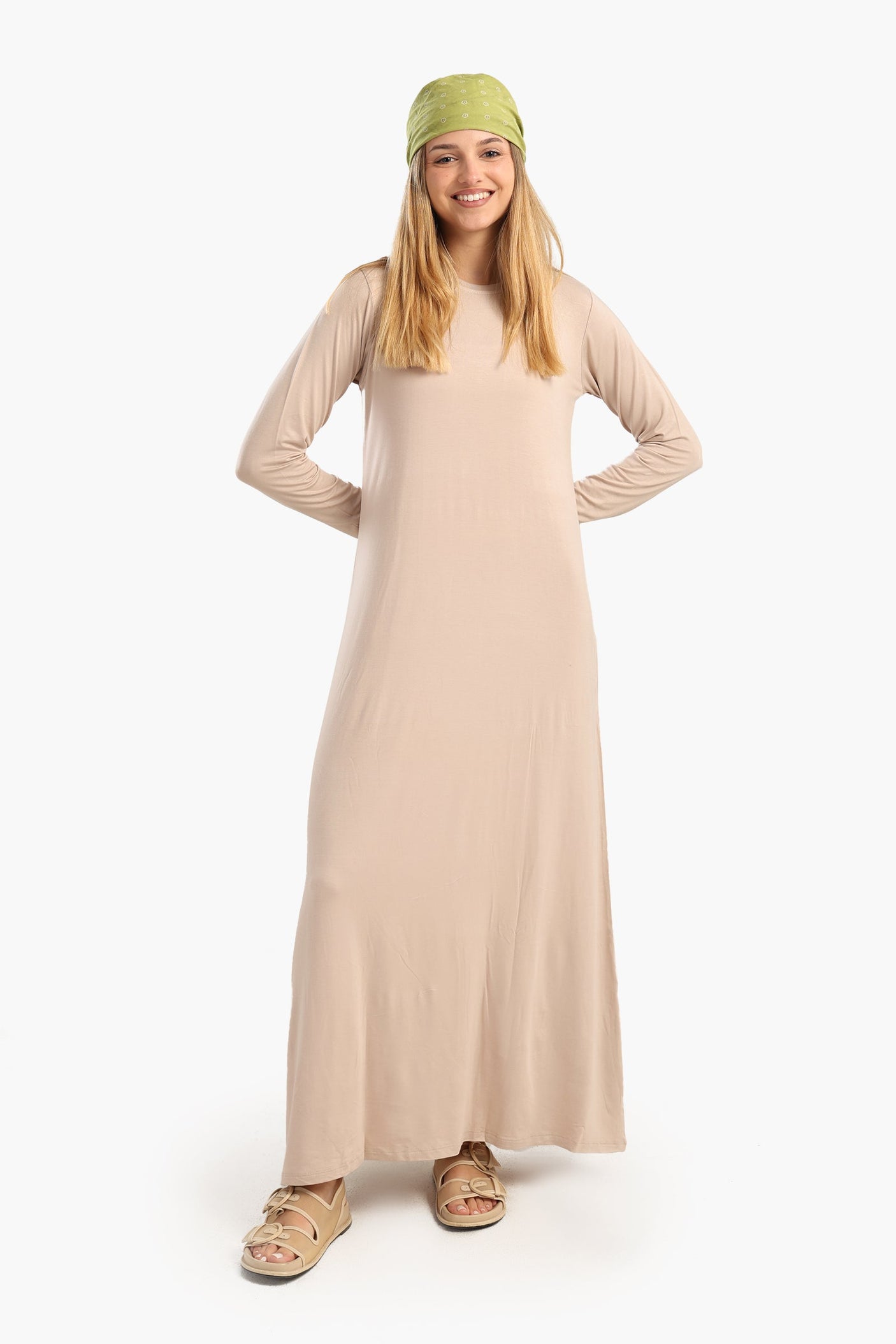 Carina - Viscose Round Neck Dress