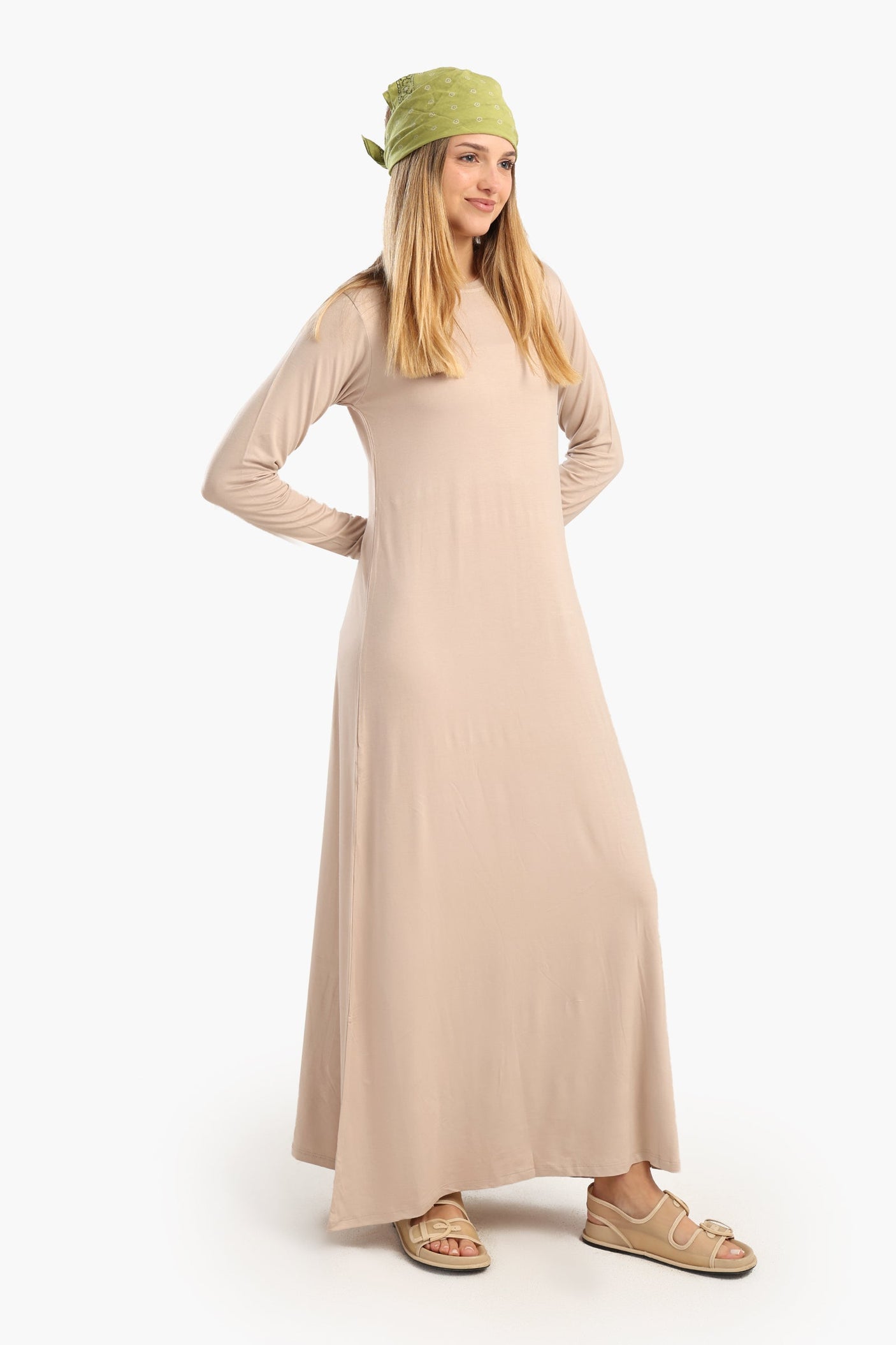 Carina - Viscose Round Neck Dress