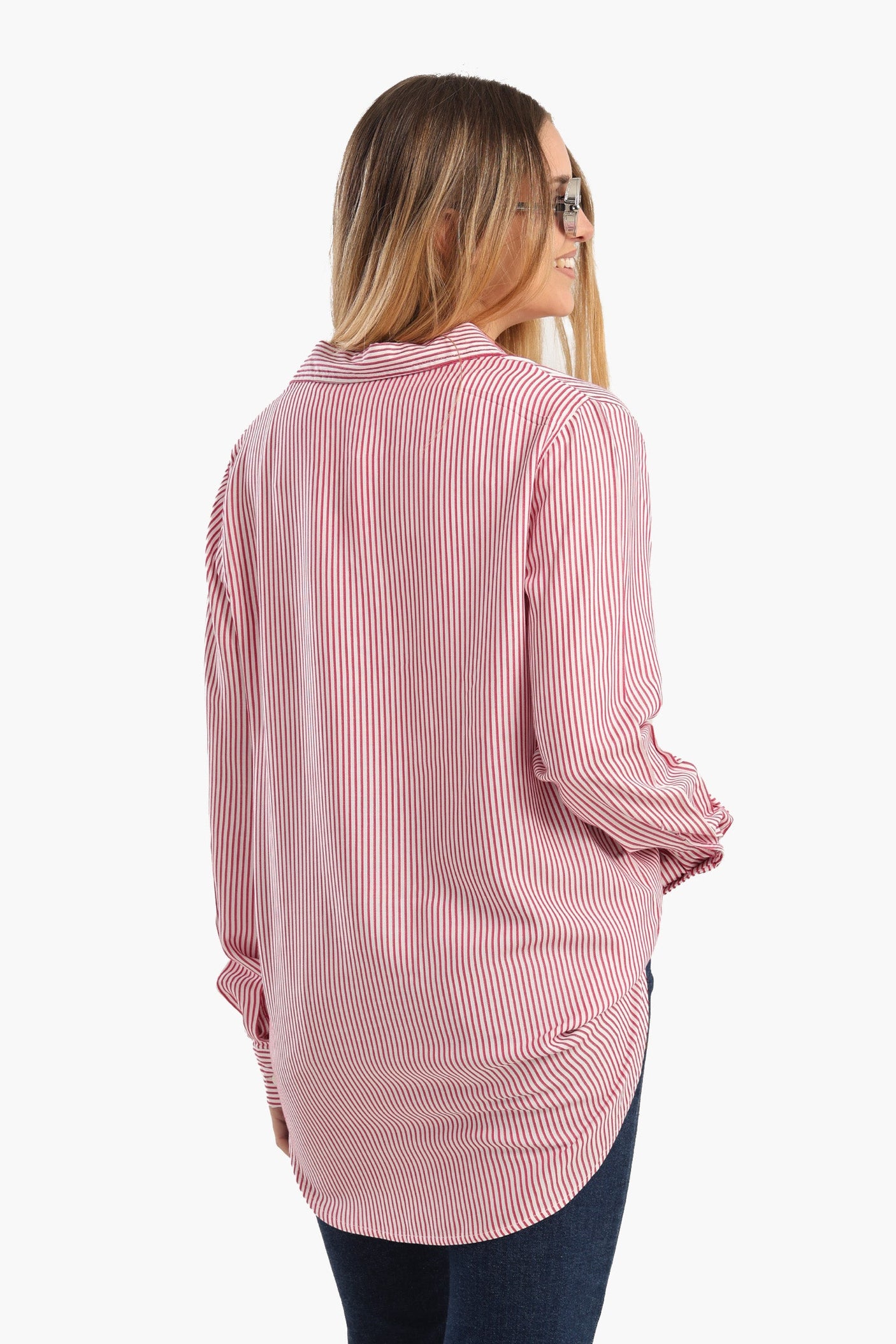 Carina - Classic Striped Poplin Shirt