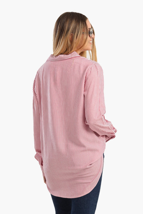 Carina - Classic Striped Poplin Shirt