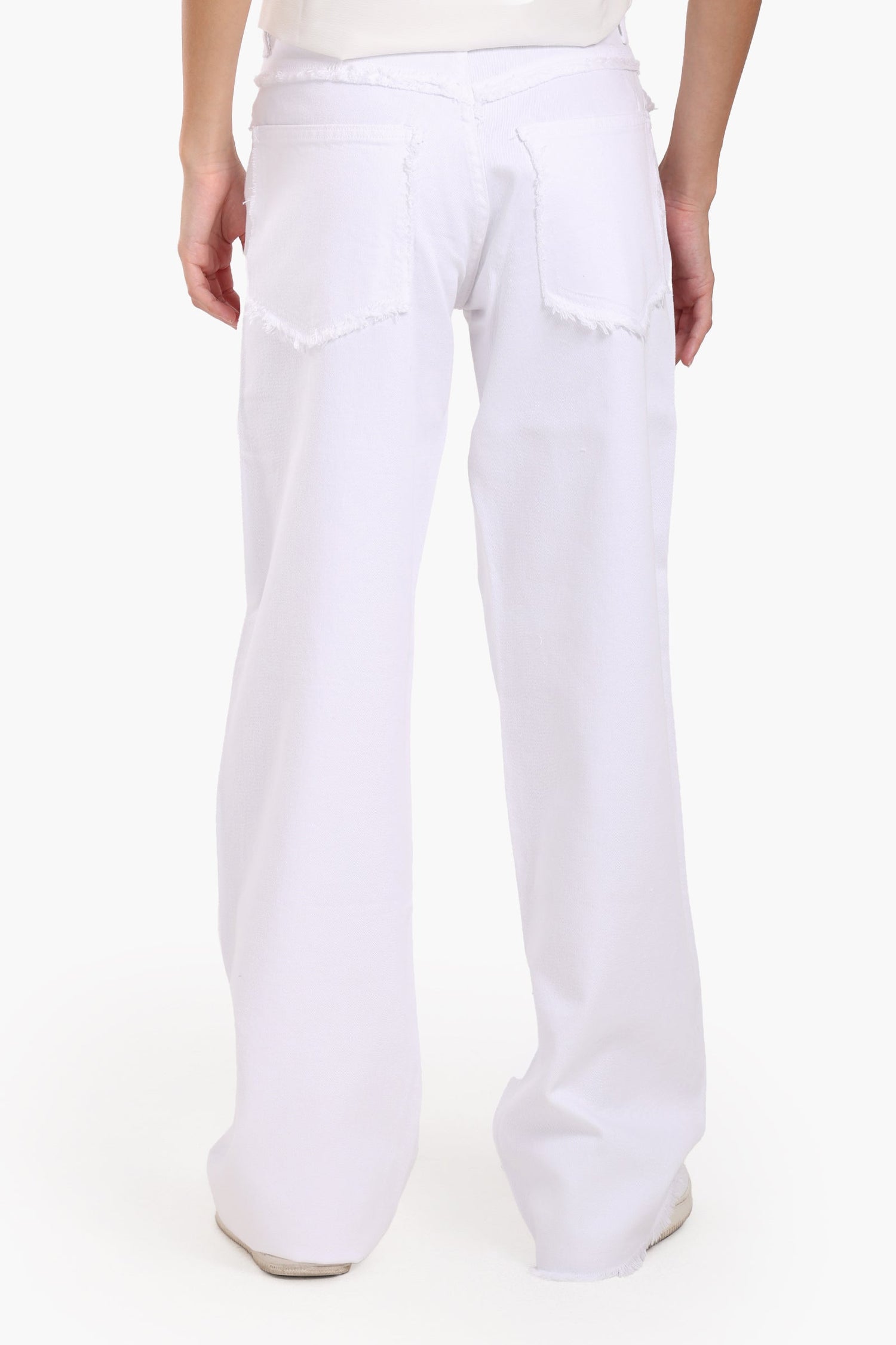 Clue - White Denim with Fringes