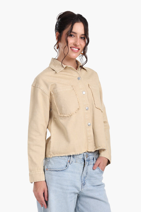 Clue - Beige Denim Jacket