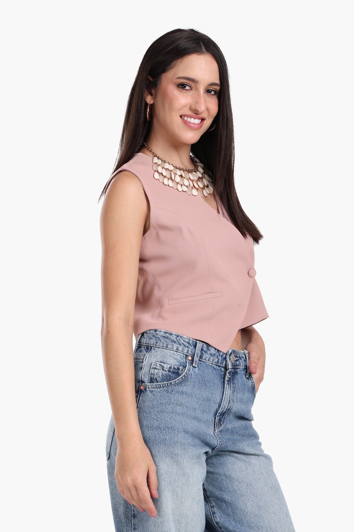 سترة بدون أكمام غير متماثلة