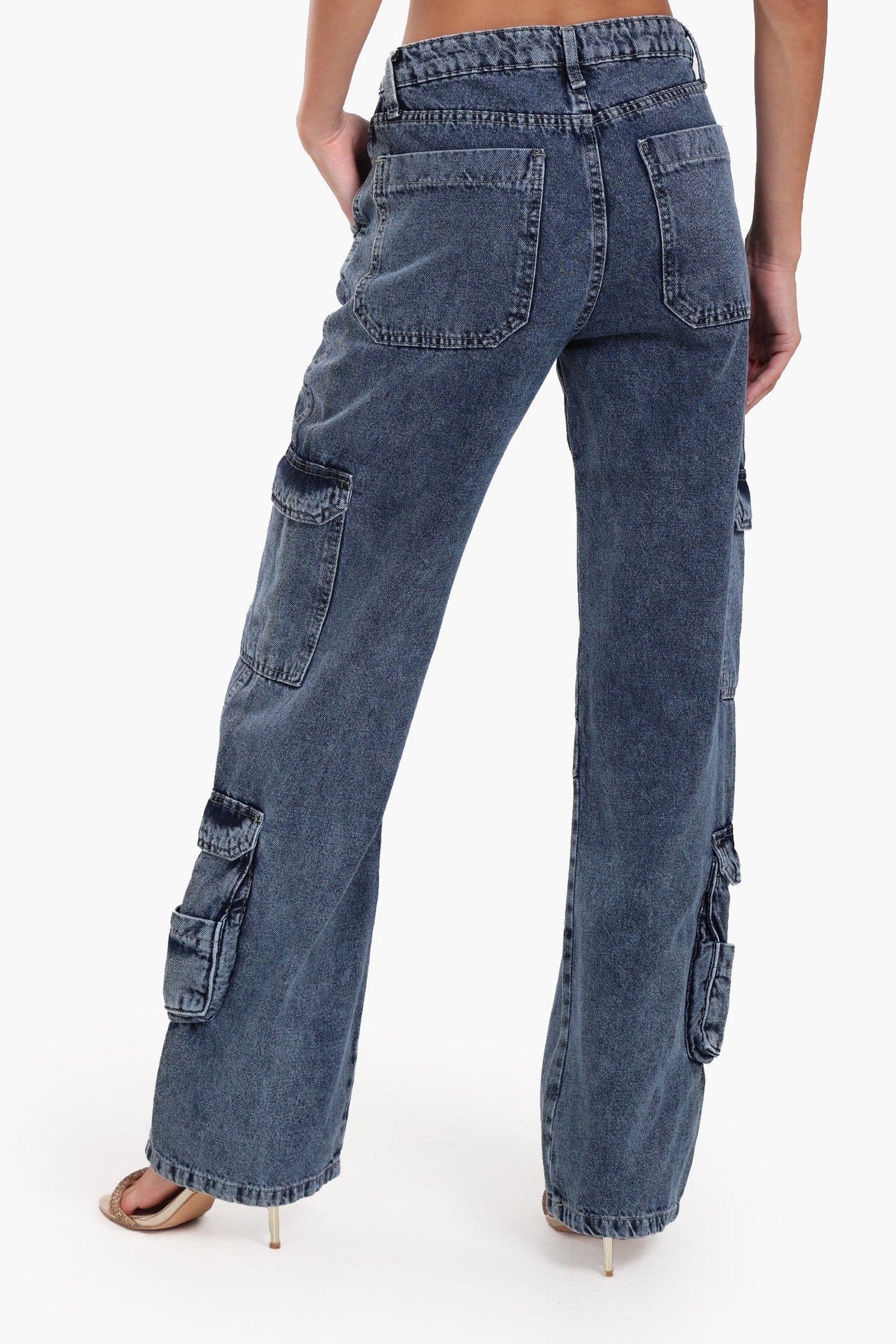 Clue - Denim Cargo Pants