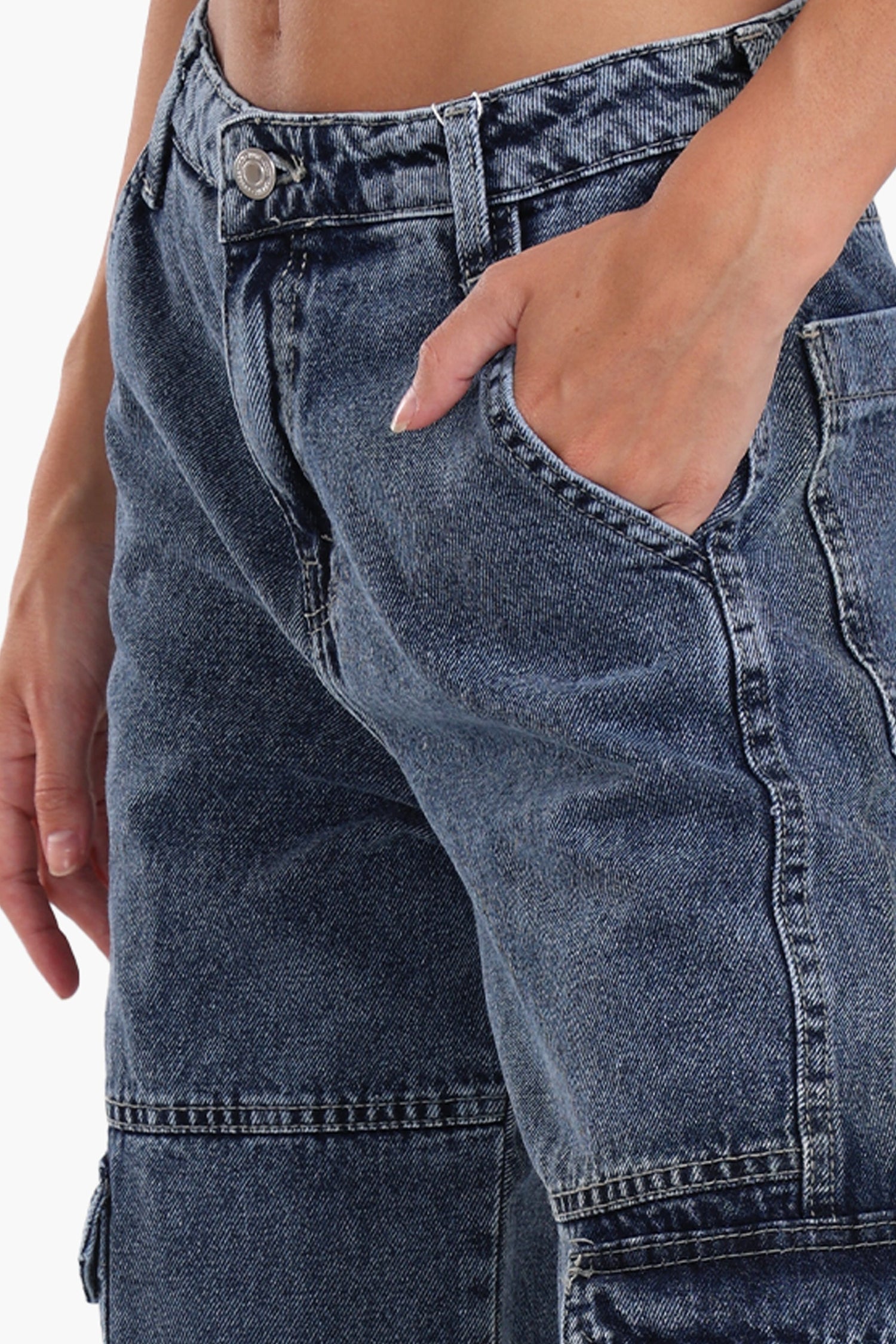 Clue - Denim Cargo Pants