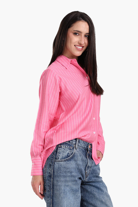 Clue - Hot Pink Striped Shirt